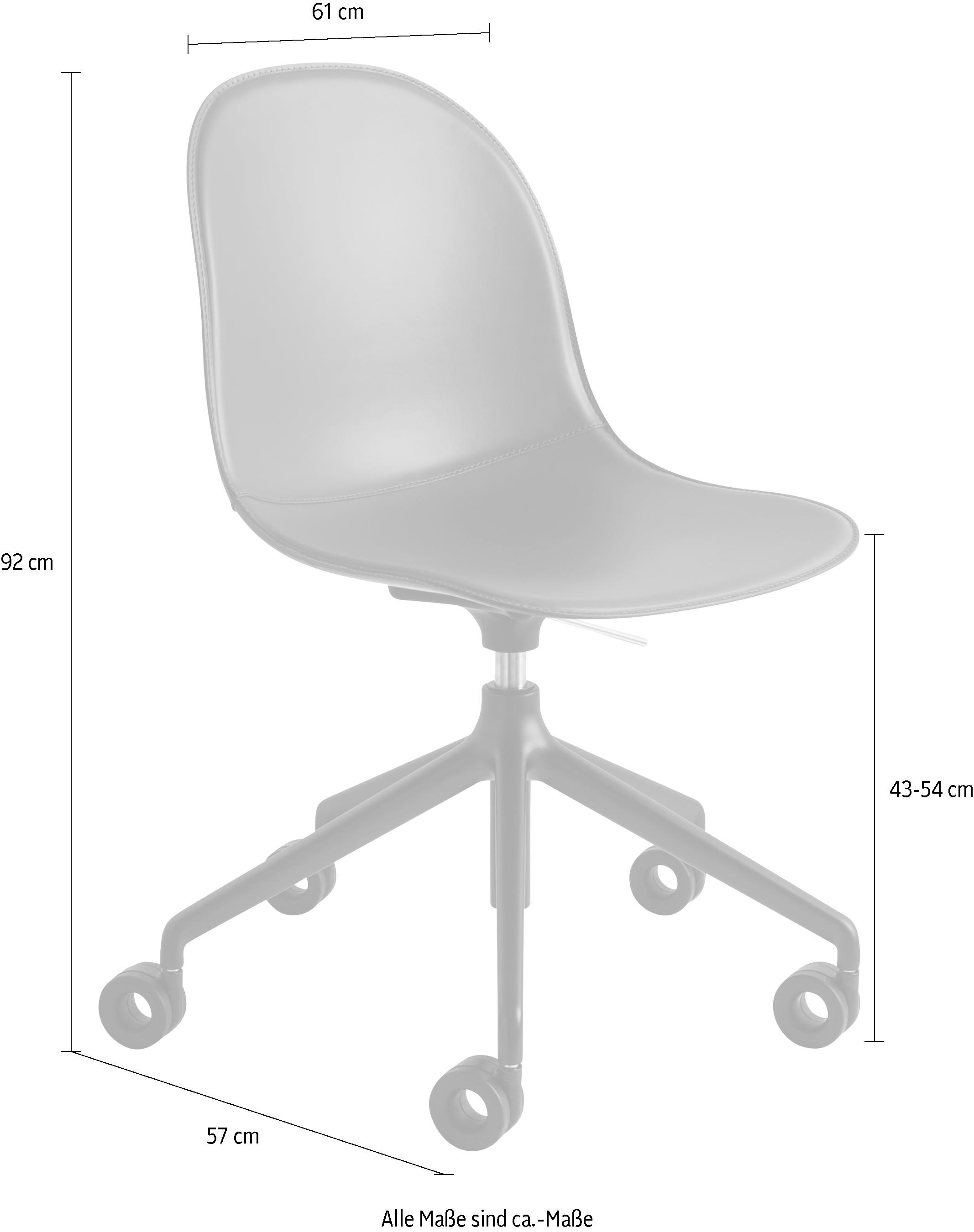 connubia Drehstuhl »Academy CB/1695-LHS / -V_P15«, Leder, 360° drehbarer Bürostuhl mit Gaslift