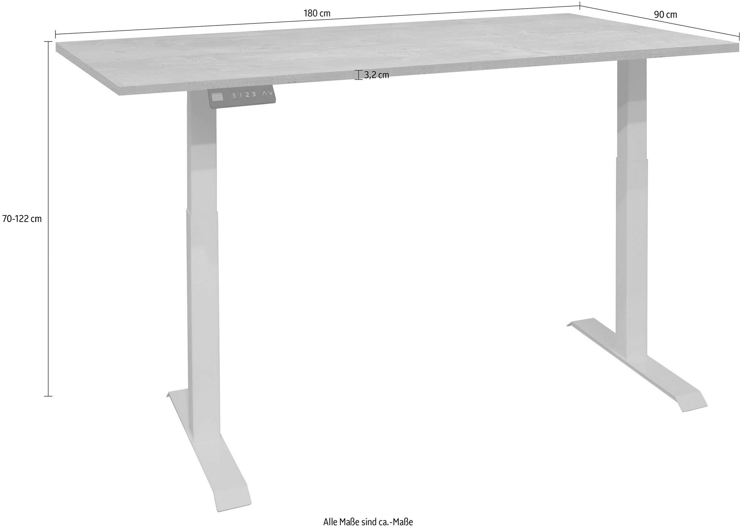 Mäusbacher Schreibtisch »Big System Office«, Breite 180 cm, elektrisch höhenverstellbar