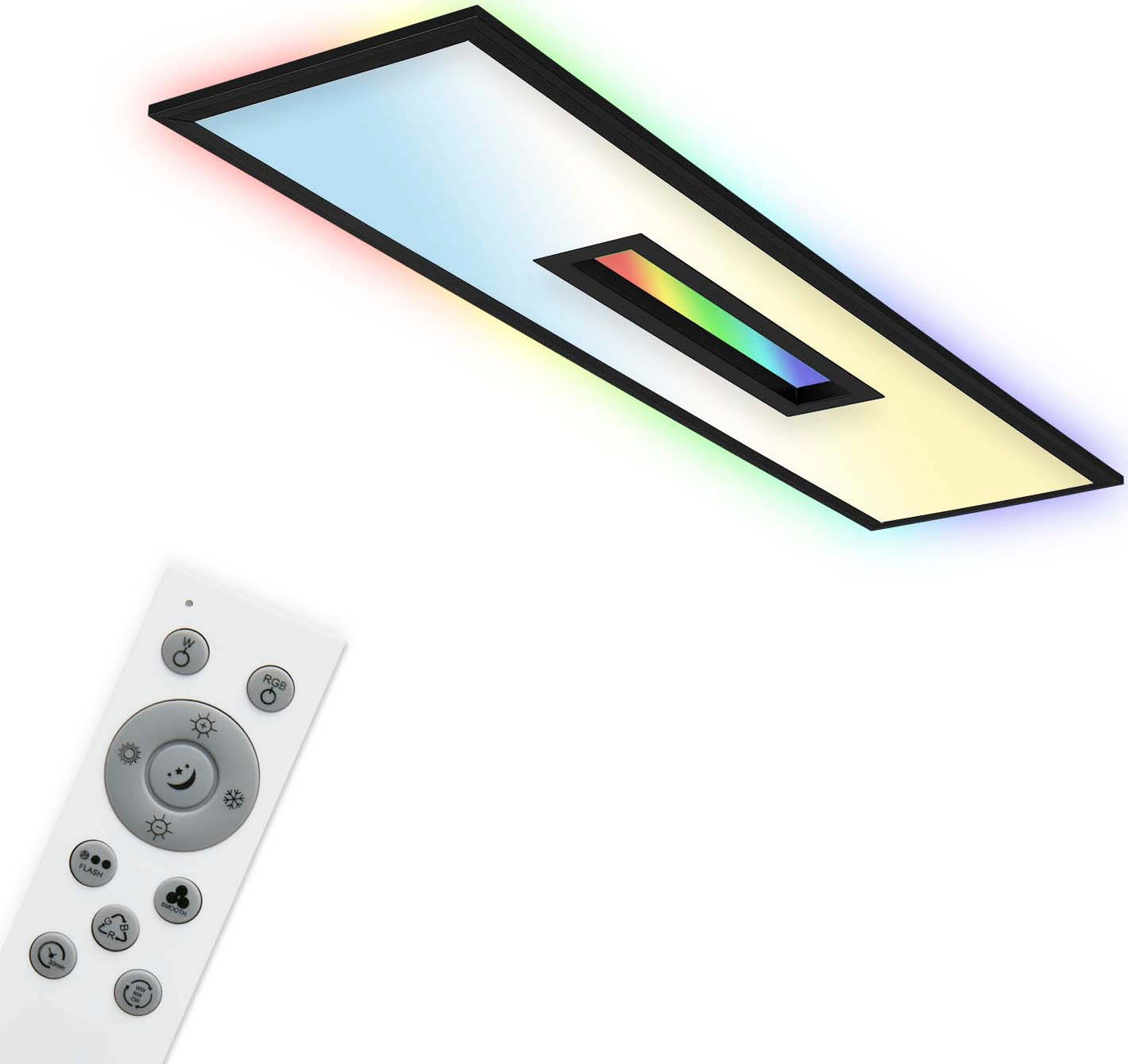 Telefunken LED Panel »319605TF CENTERBACK«, Leuchtmittel LED-Board | LED fest integriert, Deckenleuchte, RGB, Backlight, CCT, inkl. Fernbedienung, dimmbar