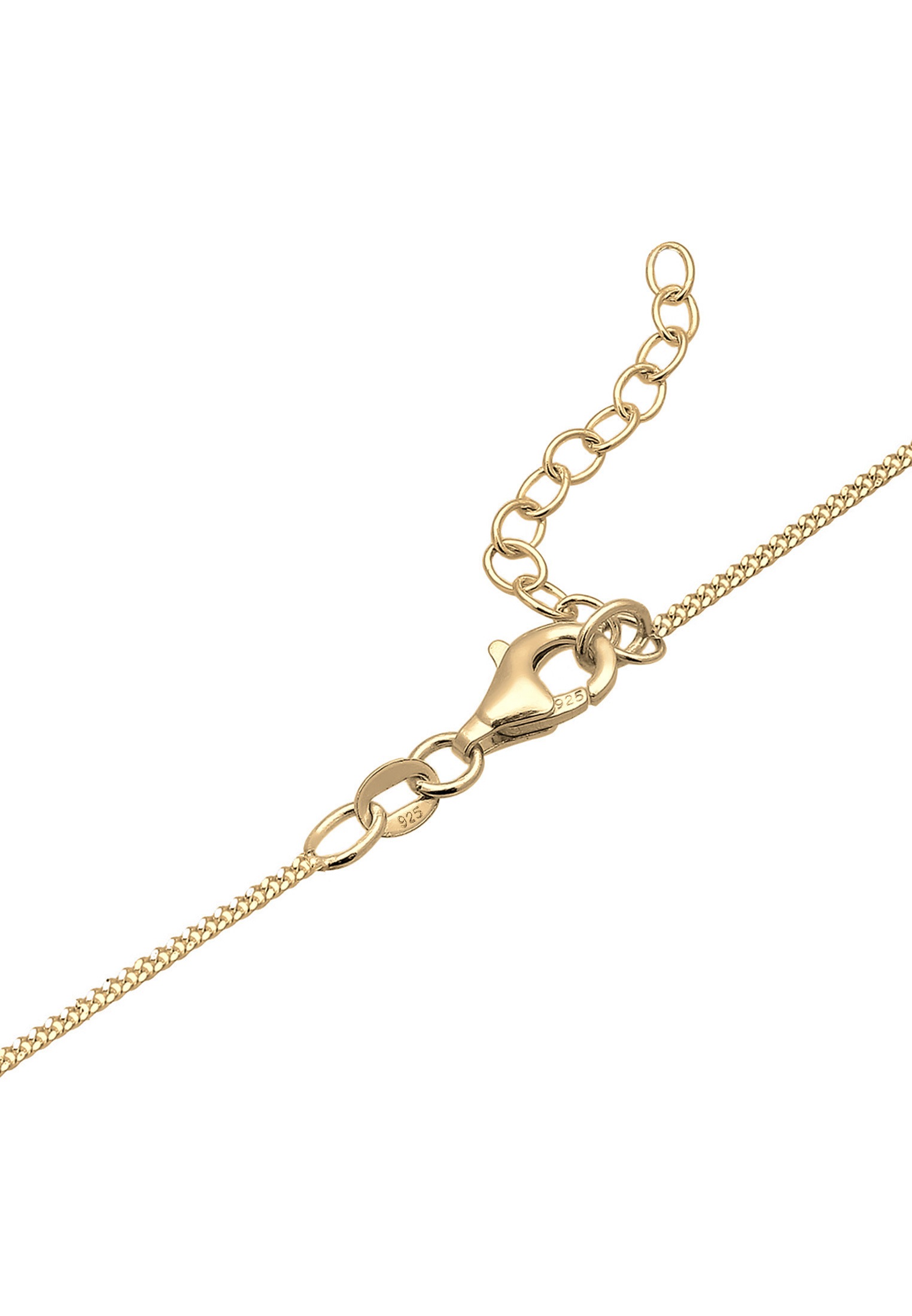 Elli Lange Kette »Halskette Feder Mondstein Weiß 925 Sterling Silber«