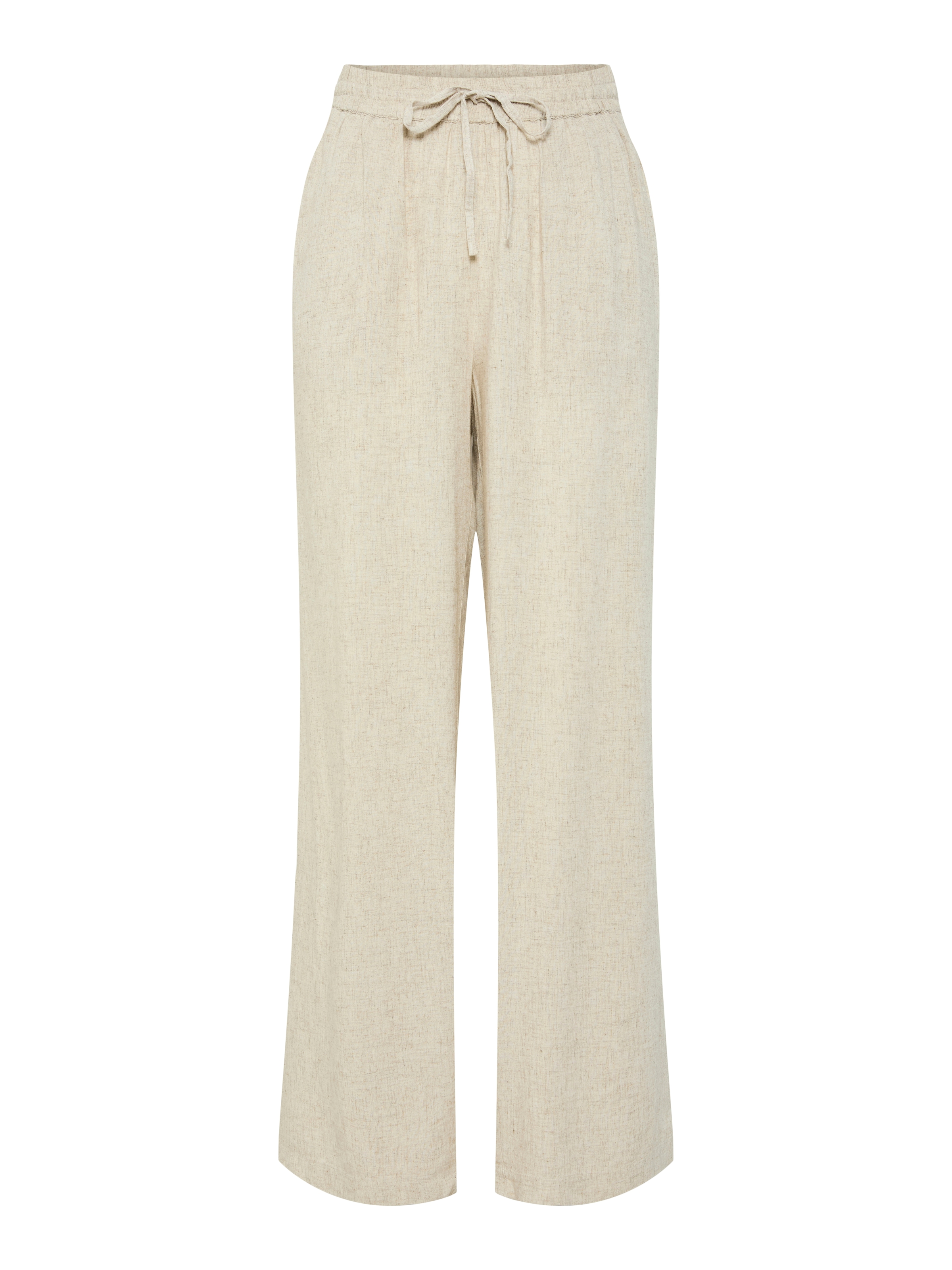 pieces Schlupfhose »PCPIA HW WIDE PANTS WVN NOOS«, mit Leinen