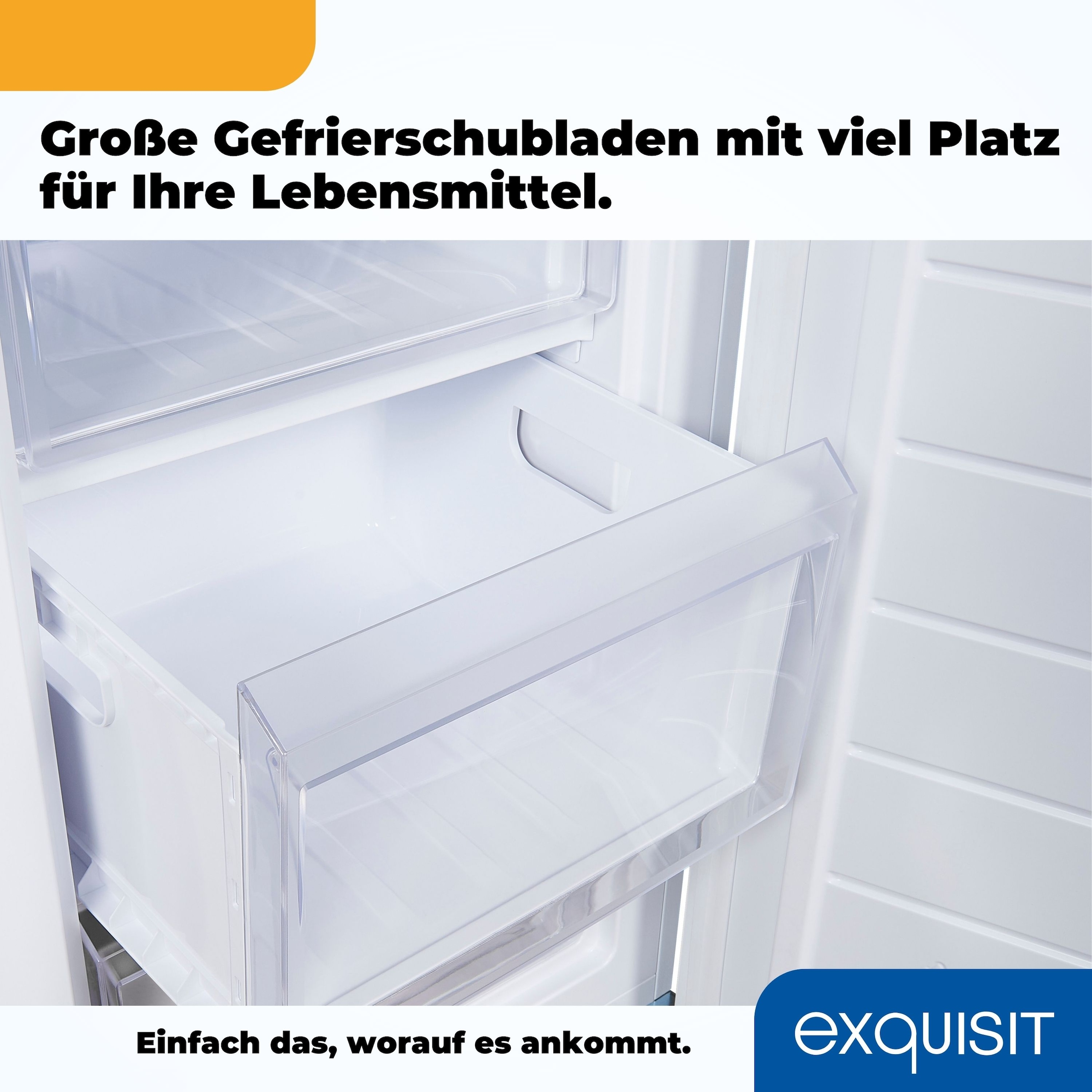 exquisit Gefrierschrank »GS81-040D weiss«, 85 cm hoch, 55 cm breit, 87 Liter Nutzinhalt, Flexibler Türanschlag, 4 Sterne Gefrieren