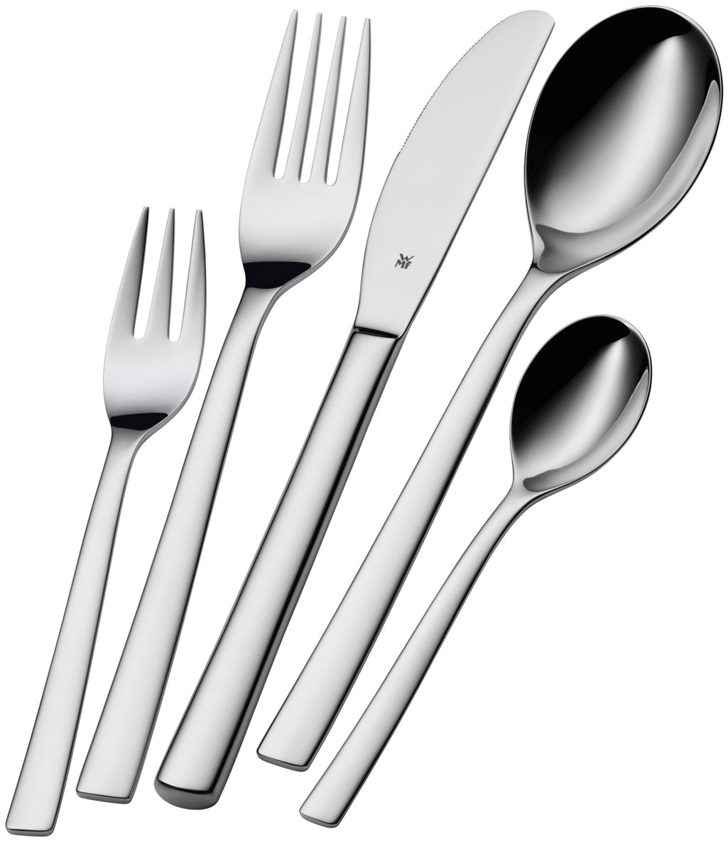 WMF Besteck-Set »Palermo« Monobloc-Messer, ergonomisch, geschmiedete Messer, Wellenschliff