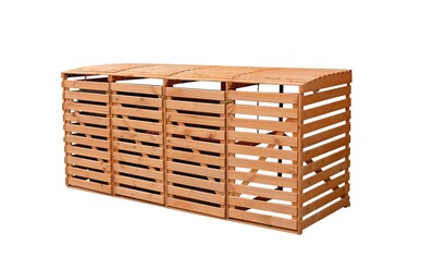 promadino Mülltonnenbox, für 4x240 l aus Holz, BxTxH: 268x92x122 cm kaufen