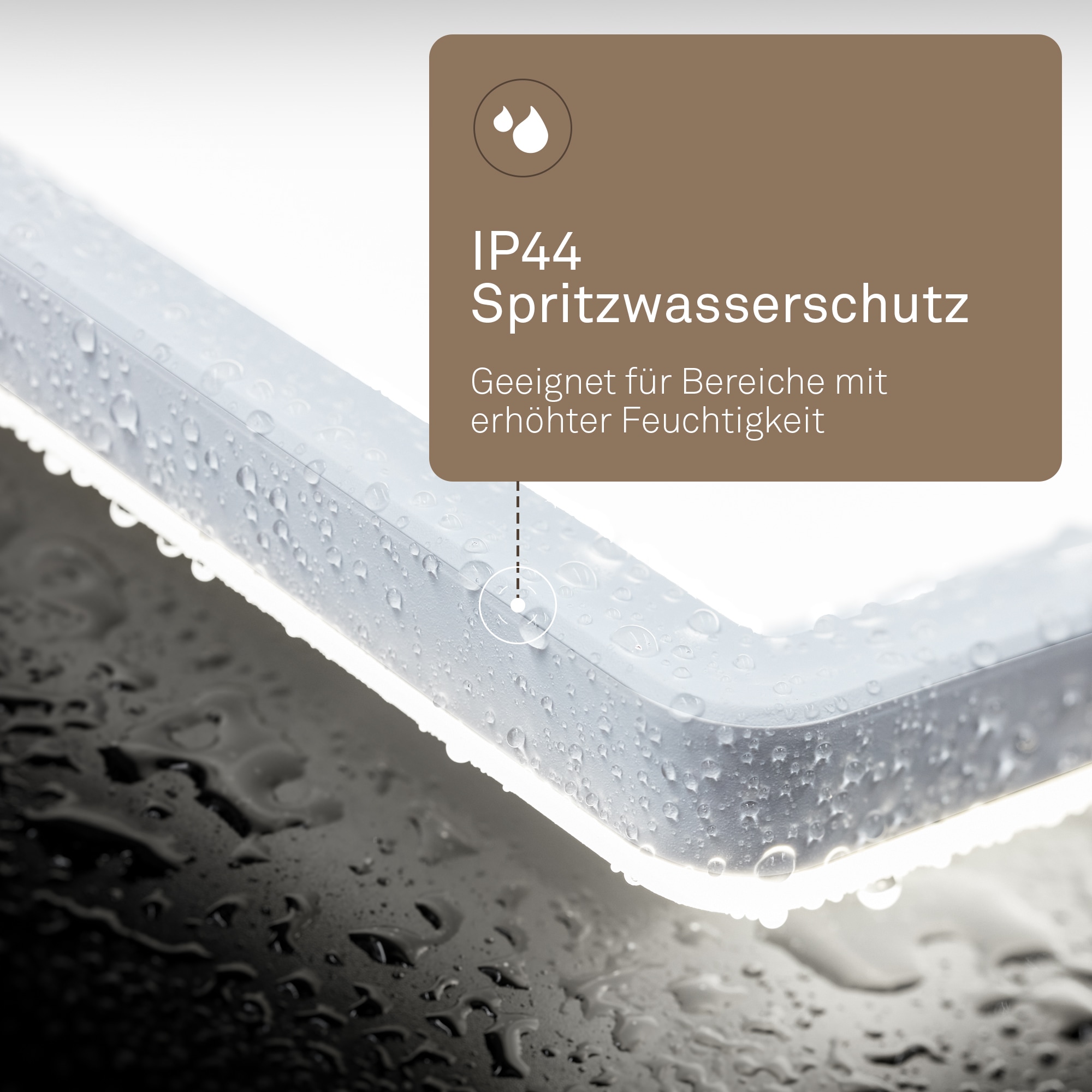 B.K.Licht LED Panel »SHALLOW« LED-Board 1 Stk. Neutralweiß 24x24x3 cm, Badlampe, Badezimmer, Küche, Wohnzimmer