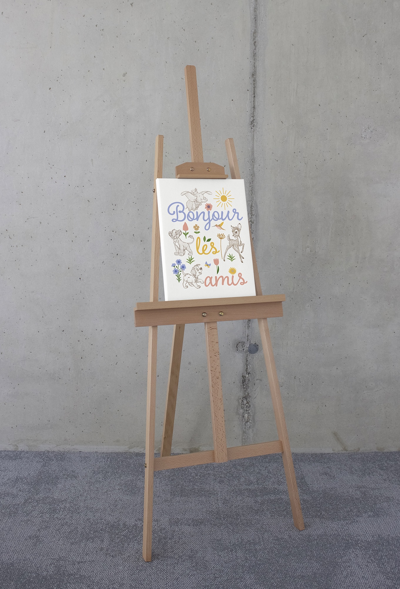 Komar Leinwandbild »Disney Classics Bonjour«, Disney, (1 St.), 30 x 40 cm (Breite x Höhe) - Kinderzimmer, Dekoration