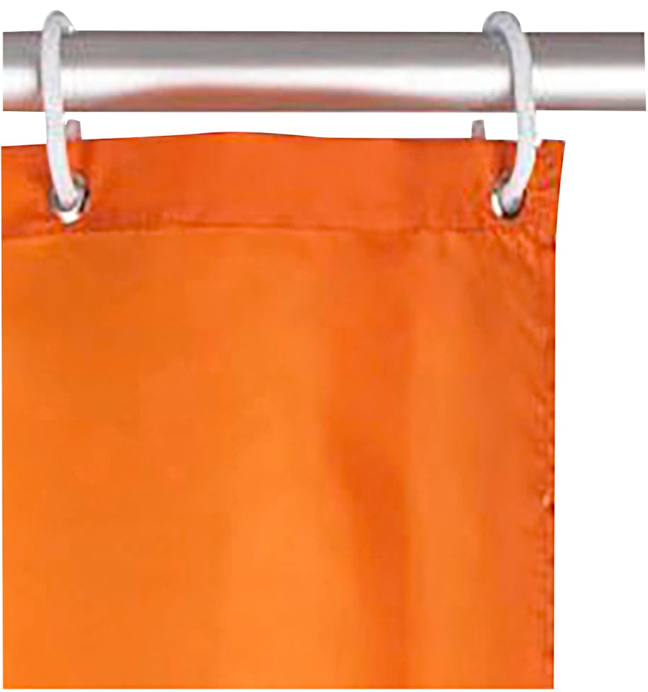 WENKO Duschvorhang »Uni Orange«, Höhe 200 cm, waschbar