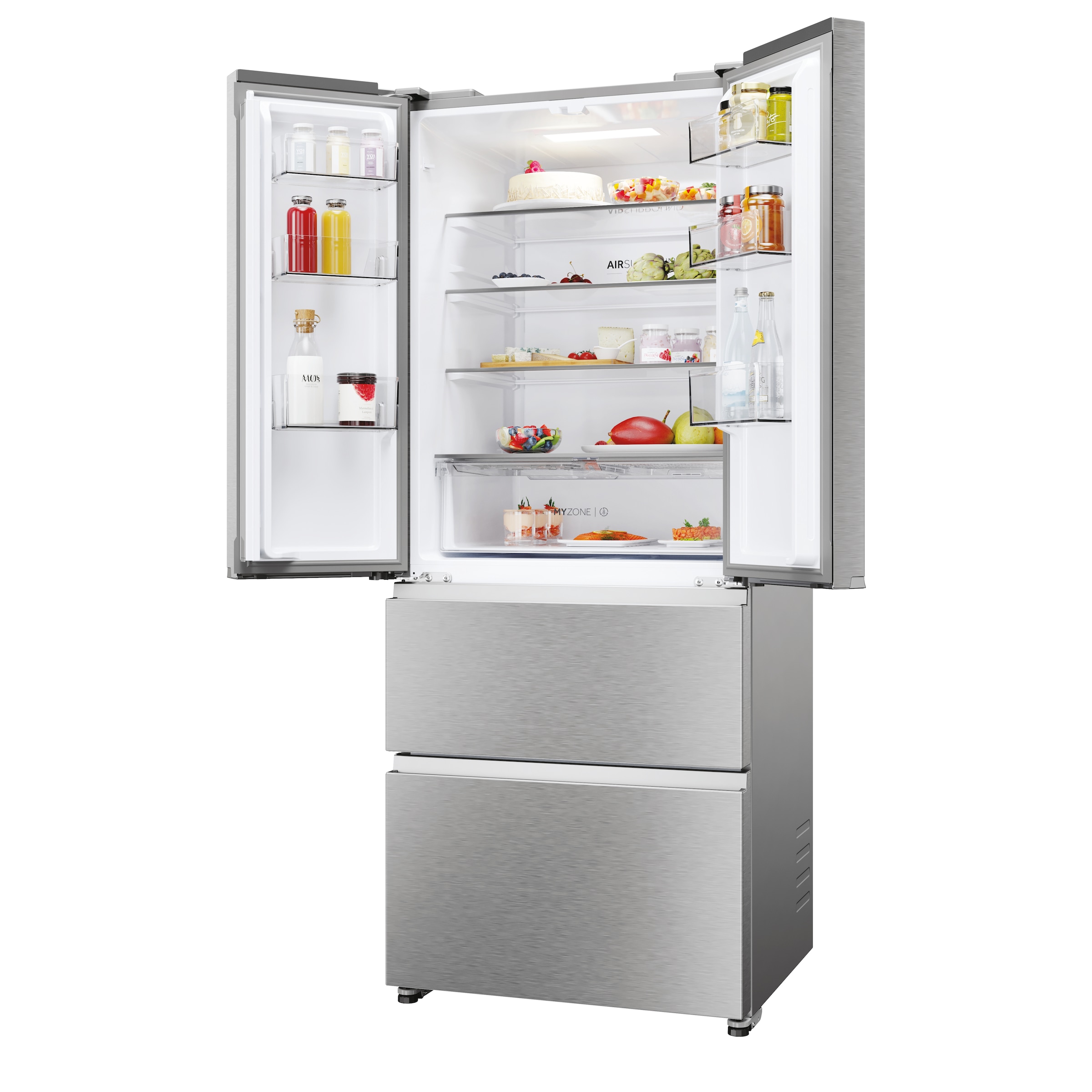 Haier Kühl-/Gefrierkombination »HFR3718DNMM« 177,5 cm hoch 70 cm breit French Door-Türen & Easy Access-Gefrierschubladen