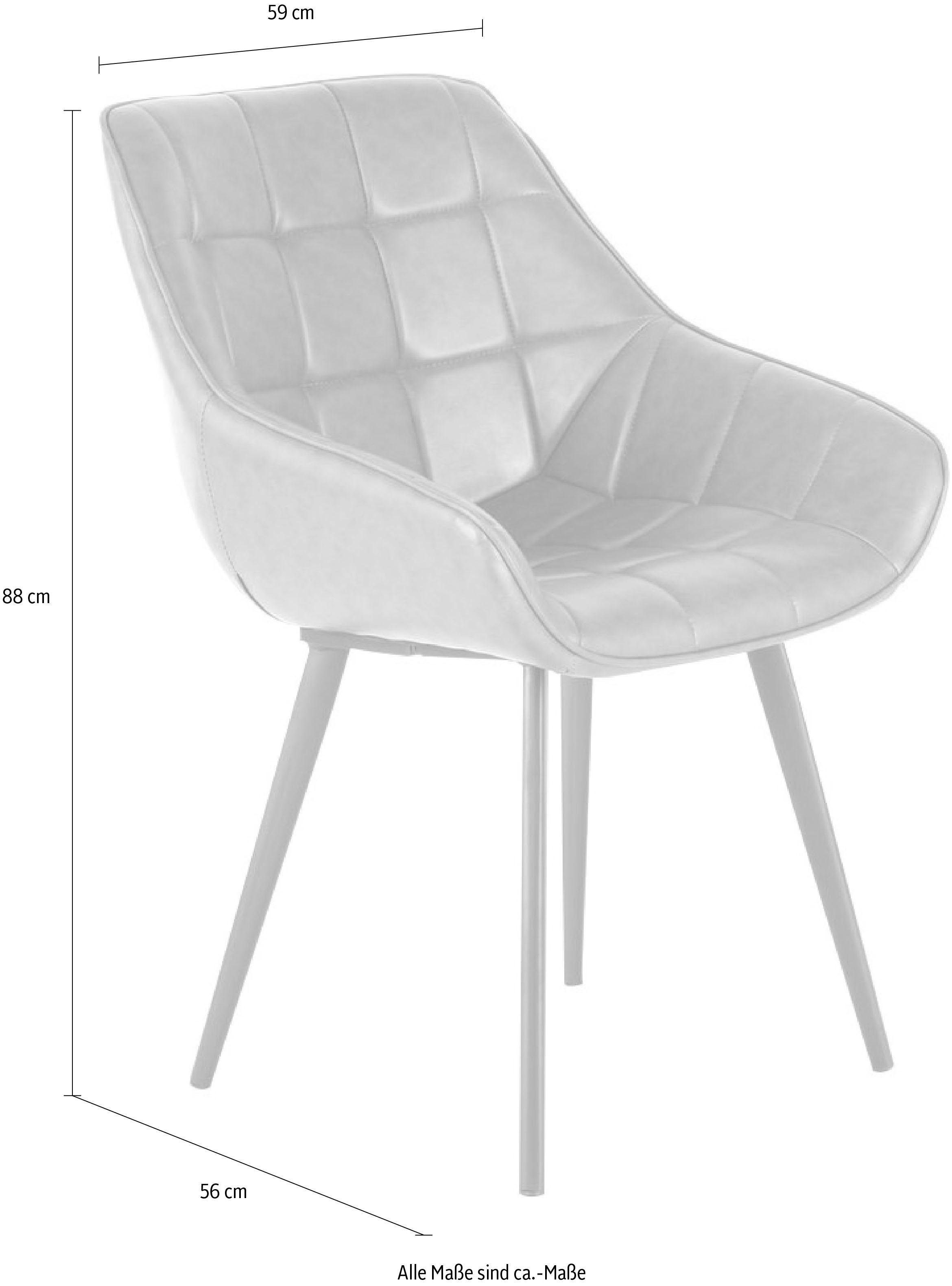 Kayoom Stuhl »Demi 325 2er-Set, Relax-Sessel, unifarbenes Farbgestaltung«, (Set), 2 St., pflegeleicht, elegante Aufmachung, in dezenten Farben