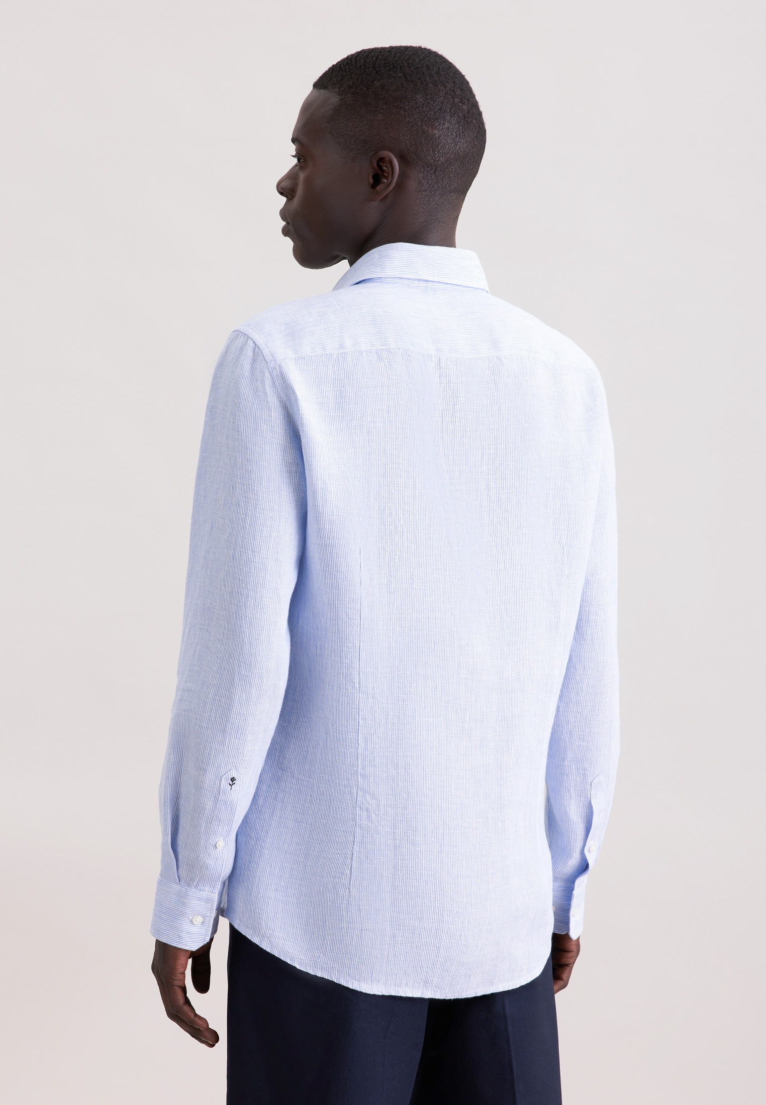 seidensticker Leinenhemd »Schwarze Rose« Slim 1/1 Kentkragen Gestreift