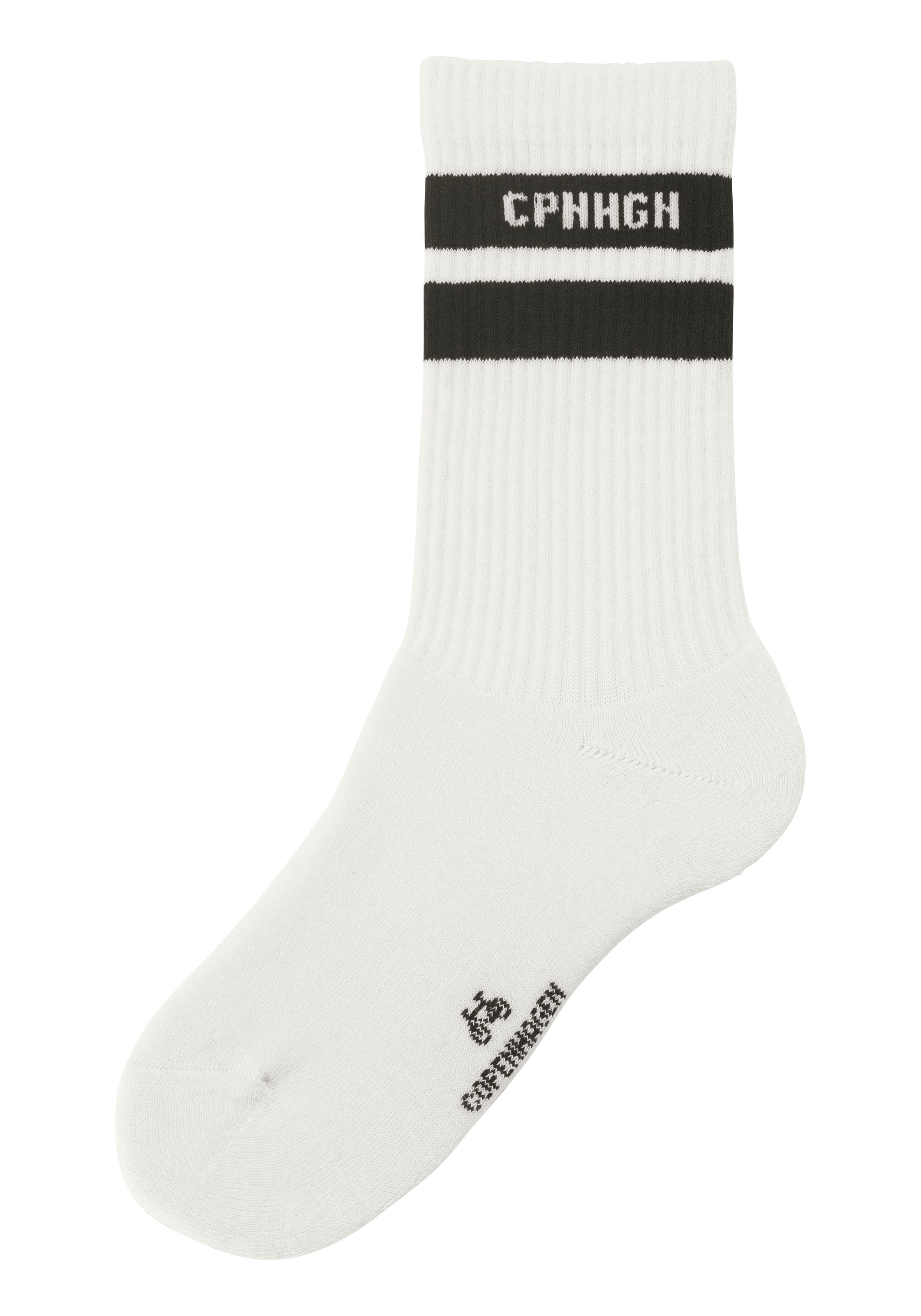 Copenhagen Studios Tennissocken, (Packung, 3 Paar), mit Streifendesign und Vollfrottee