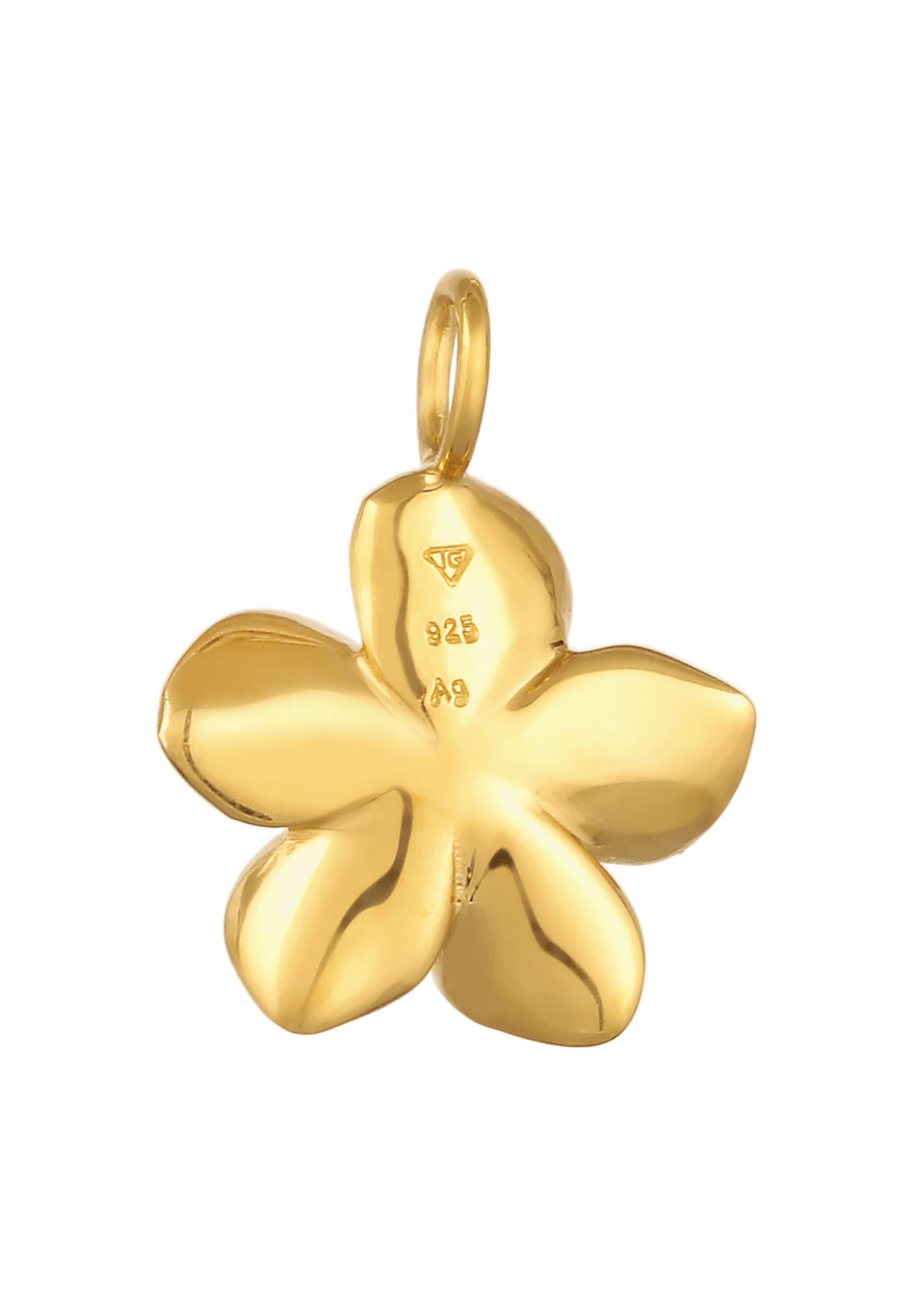 Elli Medallionanhänger »Anhänger Frangipani Blüte 925 Sterling Silber«