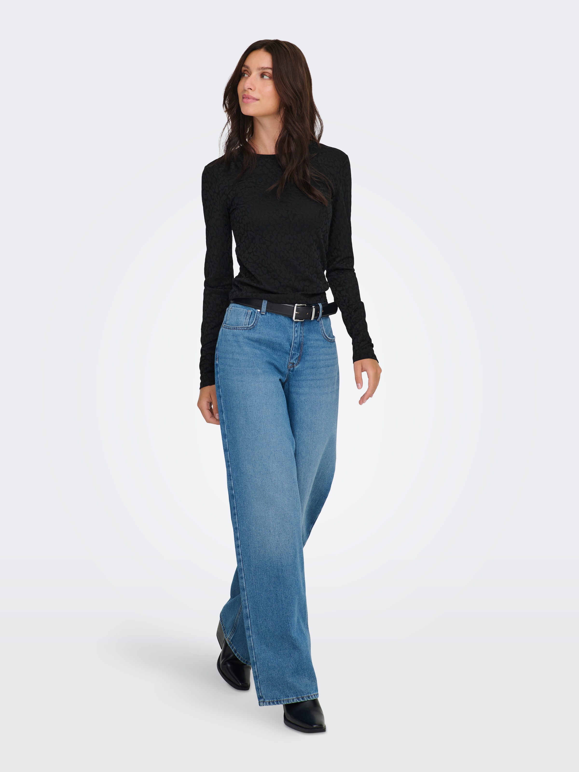 ONLY Langarmshirt »ONLZELE L/S ROUNDNECK TOP JRS«