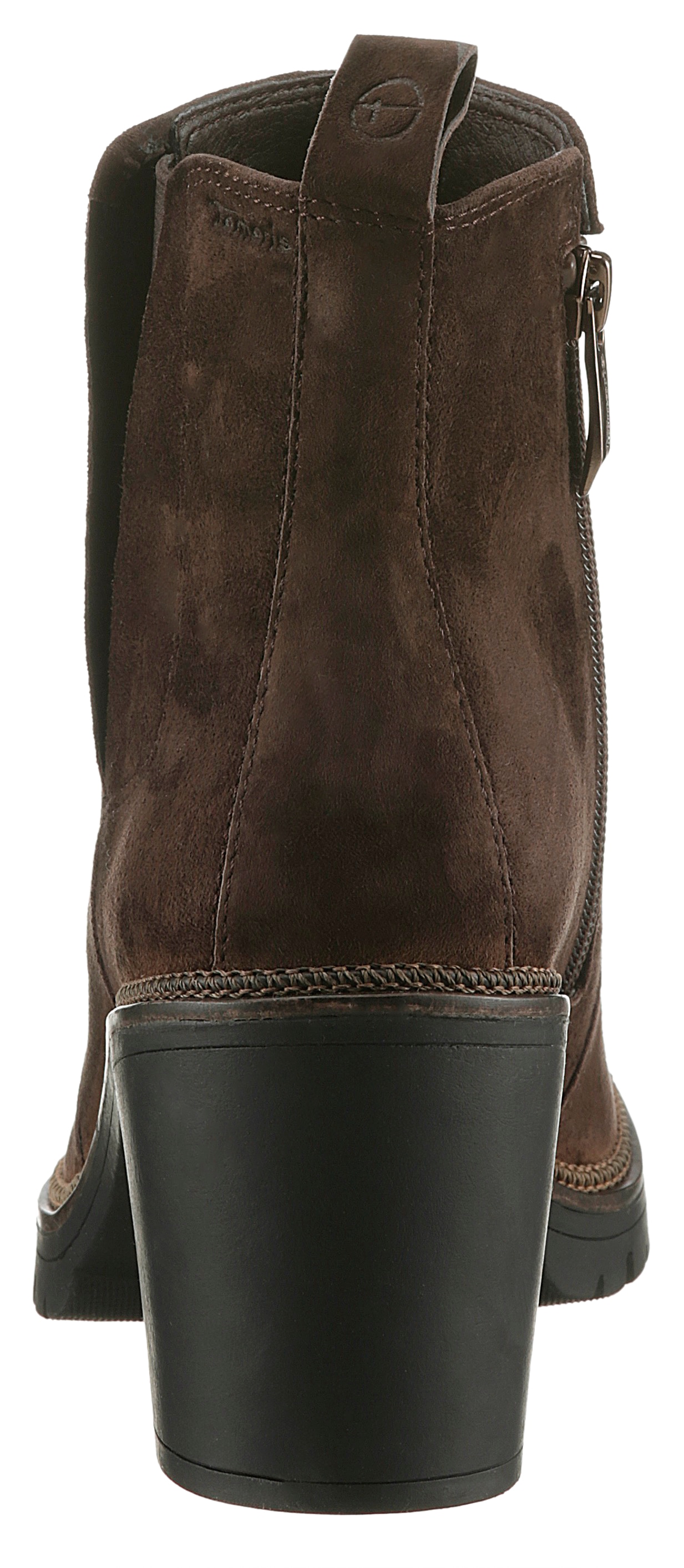 Tamaris Stiefelette, Blockabsatz, Chelseaboots, Ankleboots mit kleinem Stretcheinsatz
