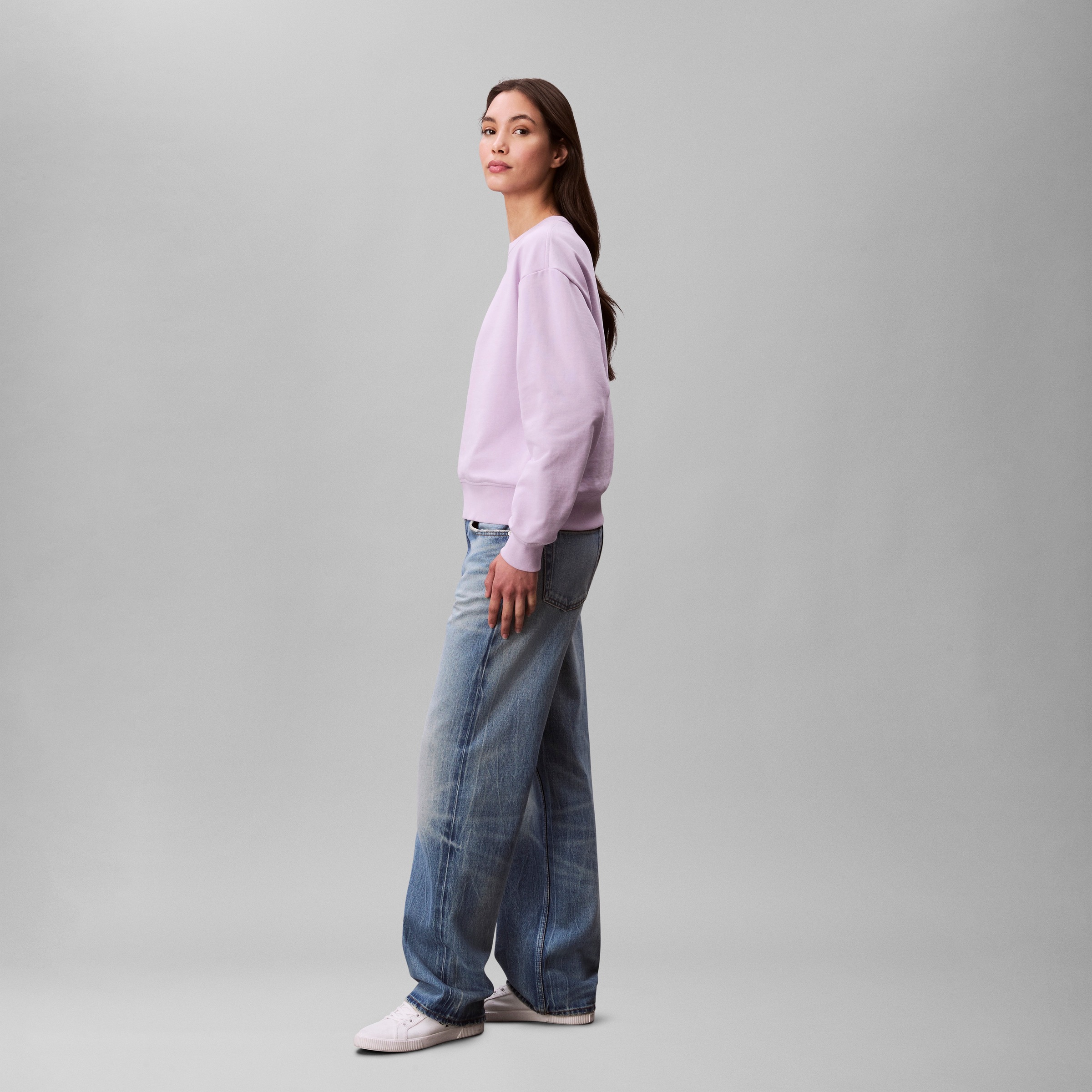 Calvin Klein Jeans Sweatshirt »LS MNLG FRNCH TRRY R«, Mit Rundhalsausschnitt