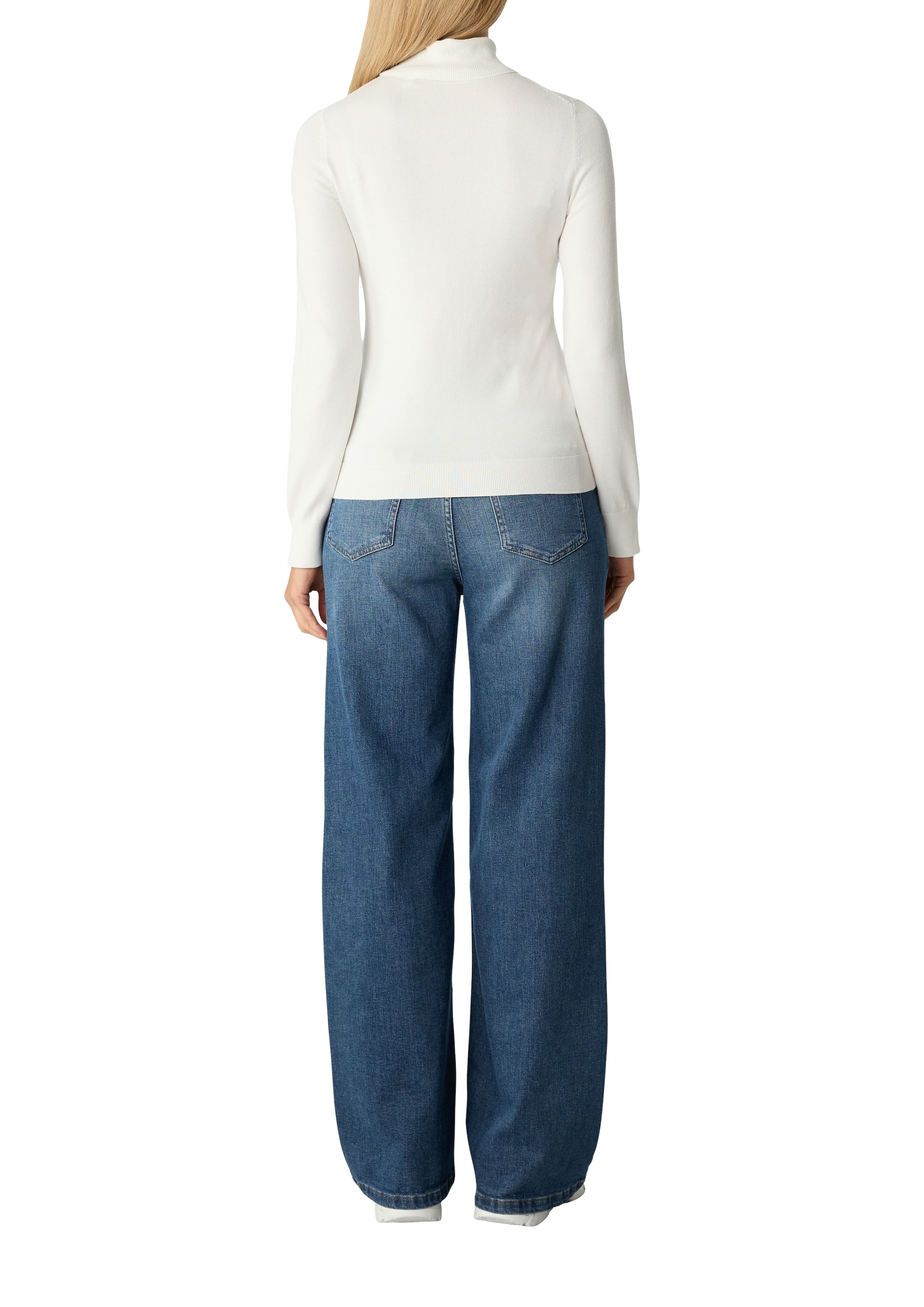 Comma Strickpullover mit Ärmelschlitzen