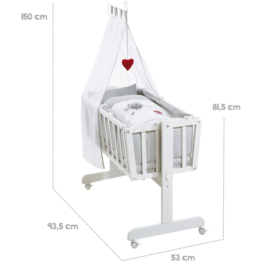 roba® Stubenbett »Komplettwiegenset, Adam und Eule«