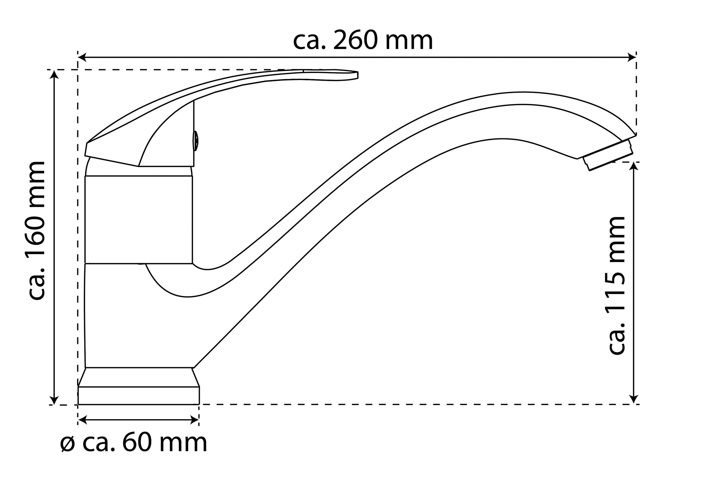 Eisl Spültischarmatur »Rimini« 360° schwenkbarer Wasserhahn, Mischbatterie, Spültischarmatur in Chrom
