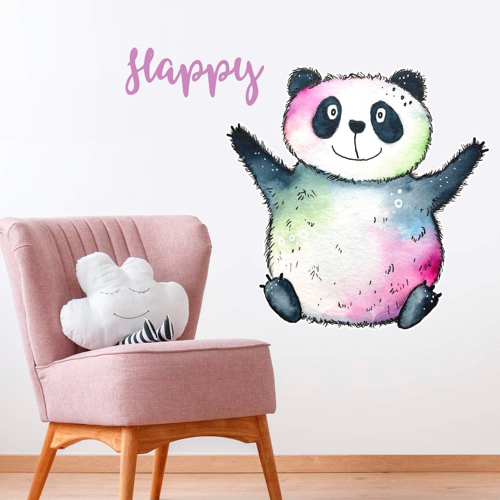 Wall-Art Wandtattoo »Happy Panda«