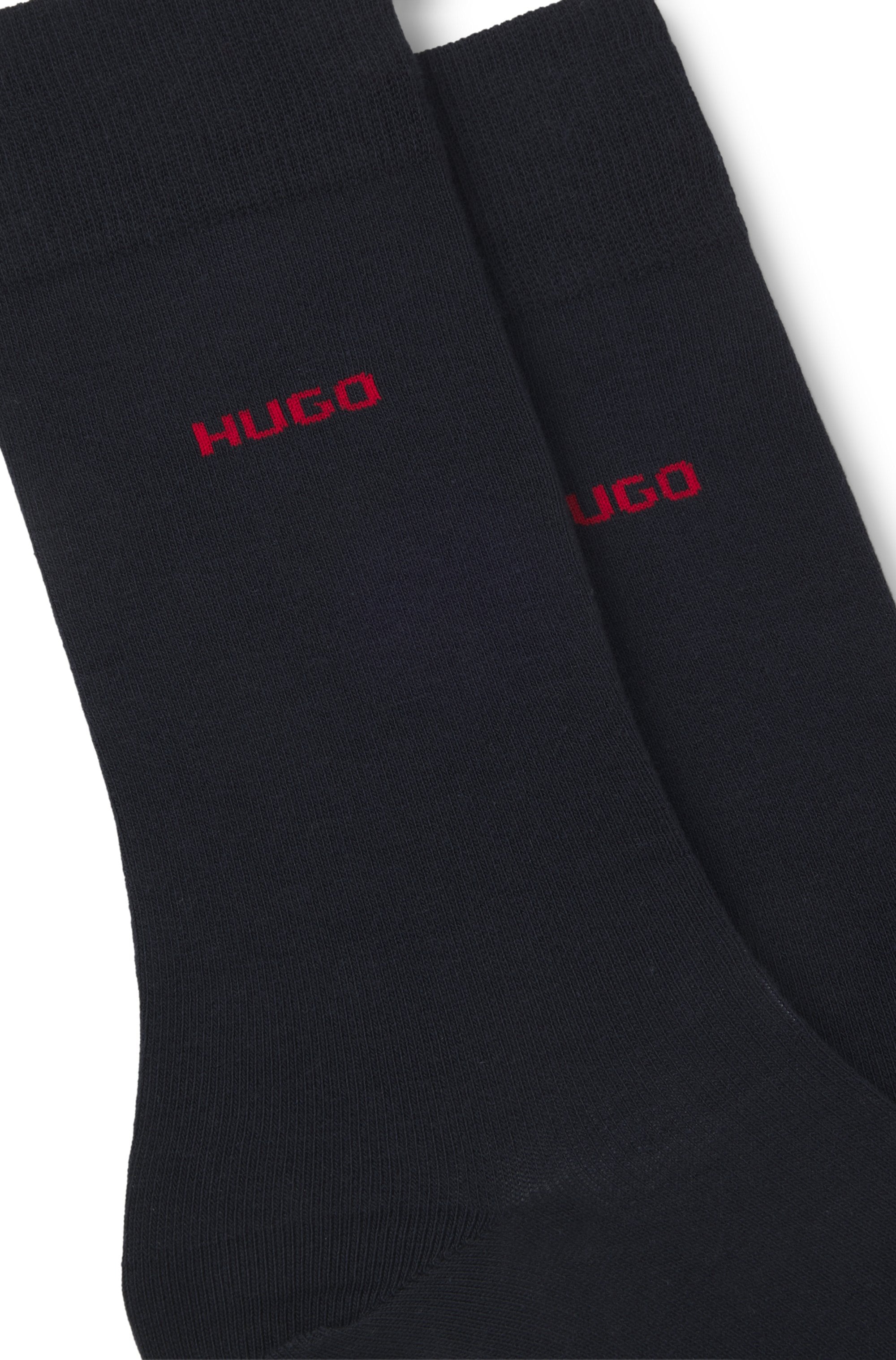 HUGO Underwear Businesssocken »2P RS UNI CC«, (Packung, 2 Paar, 2er Pack), mit kontrastfarbenem HUGO Logo-Schriftzug