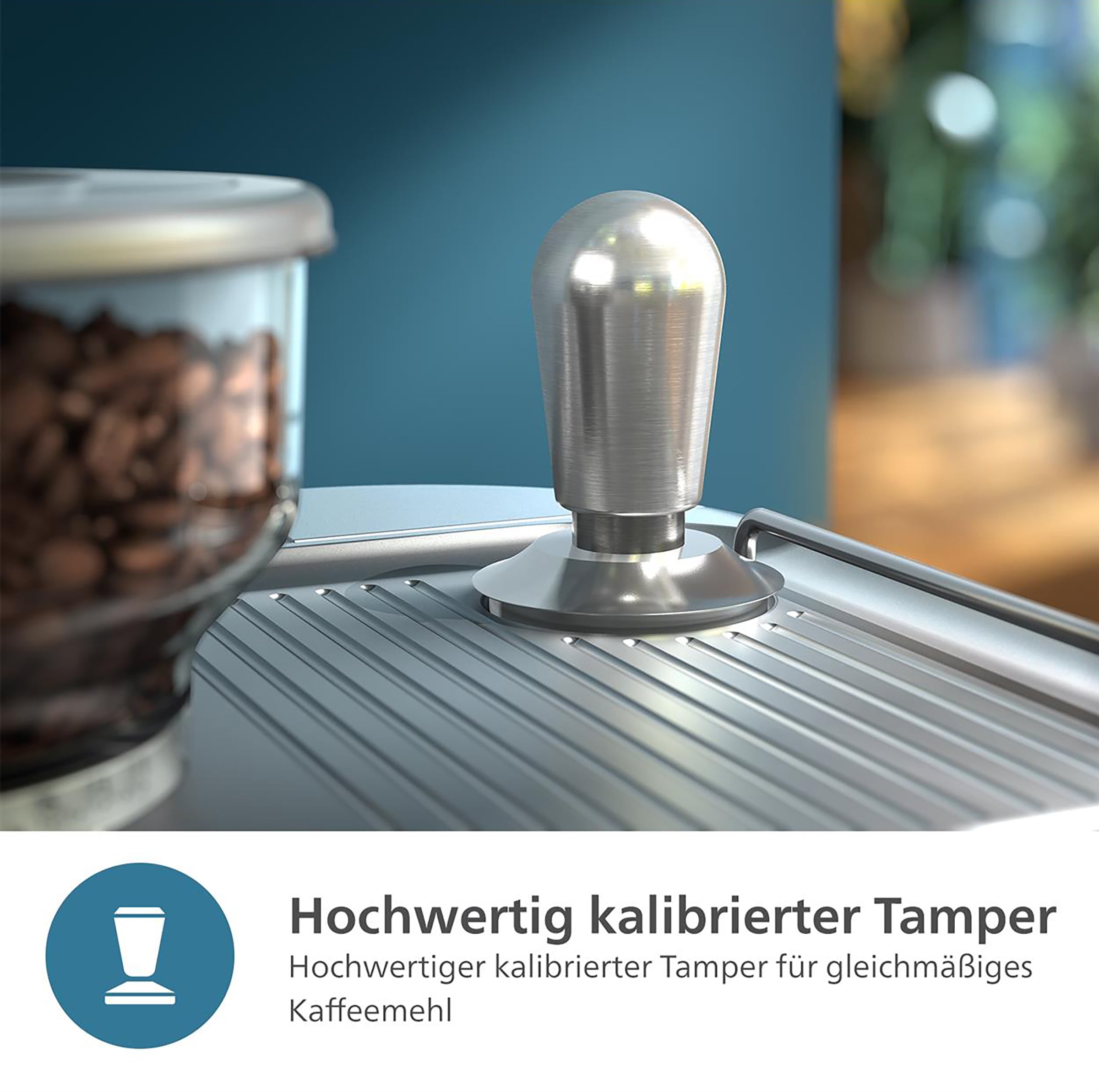 Philips Espressomaschine »PSA3218/01 Barista Brew, halbautomatisch, mit 250-g-Bohnenbehälter«, Korbfilter, Siebträger und Milchkanne aus Edelstahl, Silber