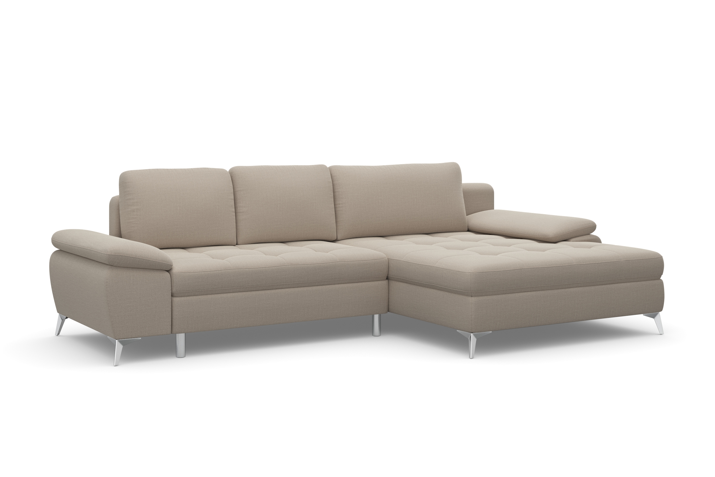 sit&more Ecksofa »Latigo L-Form«, mit Mega-Recamiere, wahlweise mit Bettfunktion und Bettkasten
