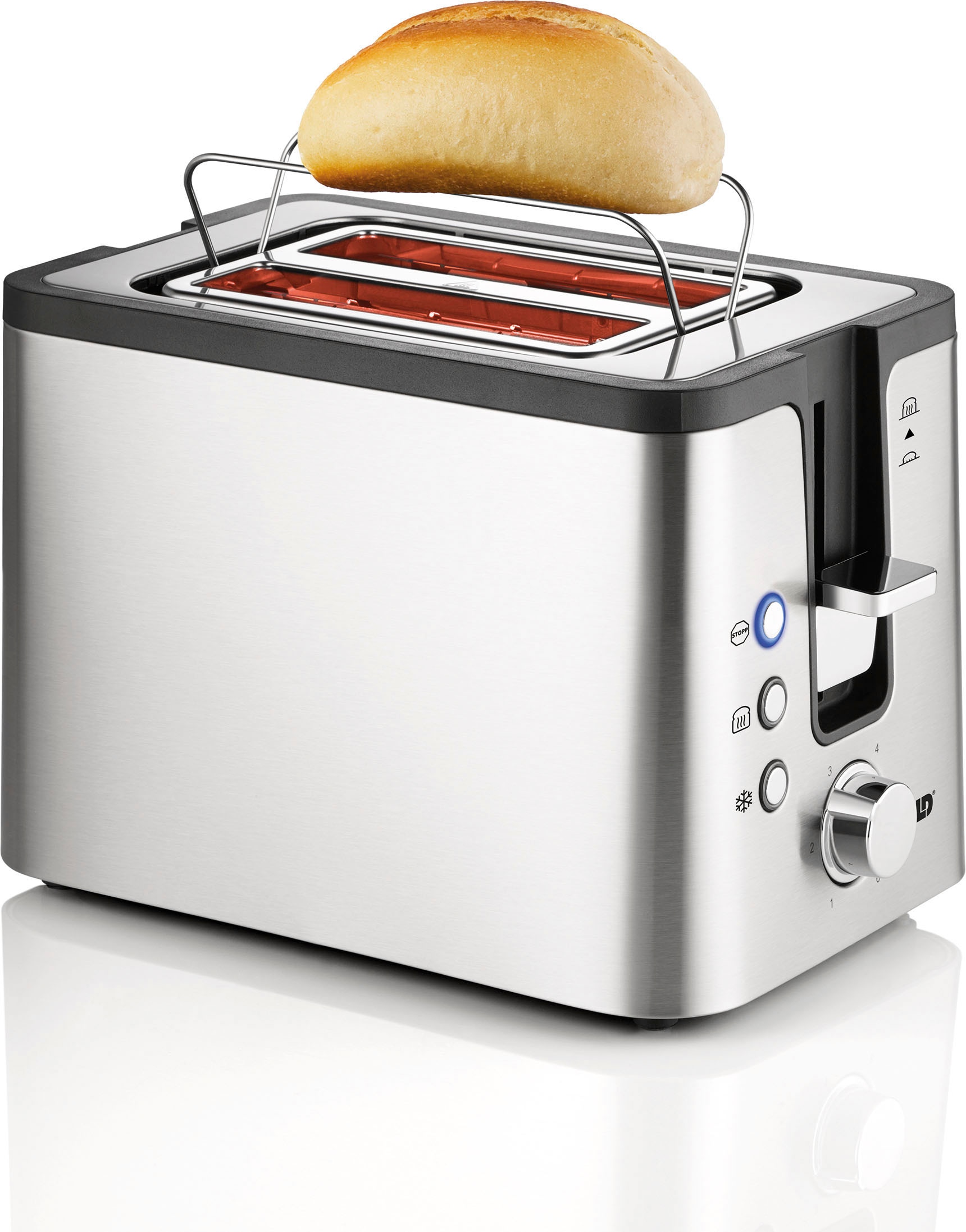 Unold Toaster »2er Kompakt 2 Jahren XXL 38215«, 2 W 3 kurze Scheiben, für 800 Schlitze, Garantie mit