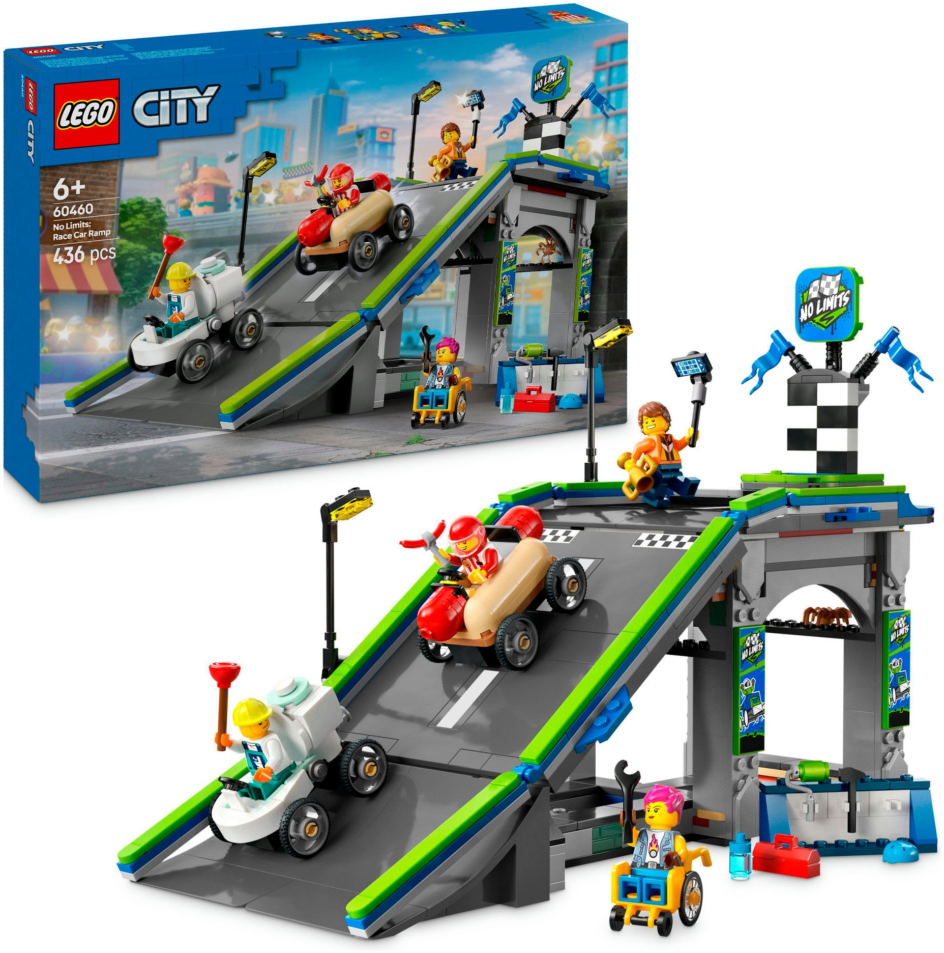 LEGO® Konstruktionsspielsteine »Keine Limits: Seifenkistenrennen mit Rampe (60460), LEGO...