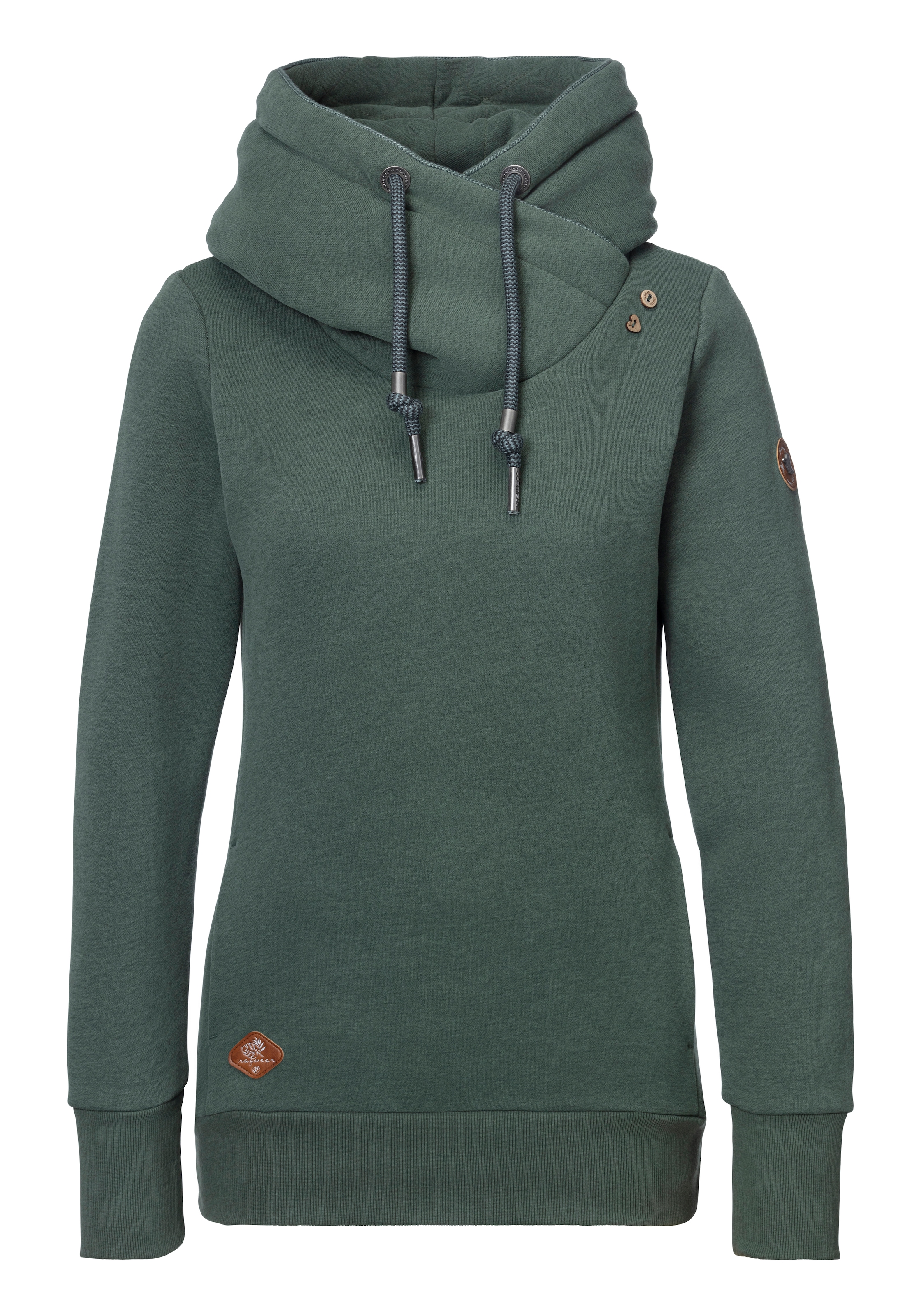 Ragwear Kapuzensweatshirt »GRIPYBUTTON«, Sweater mit rustikalen Kordel-Akzenten