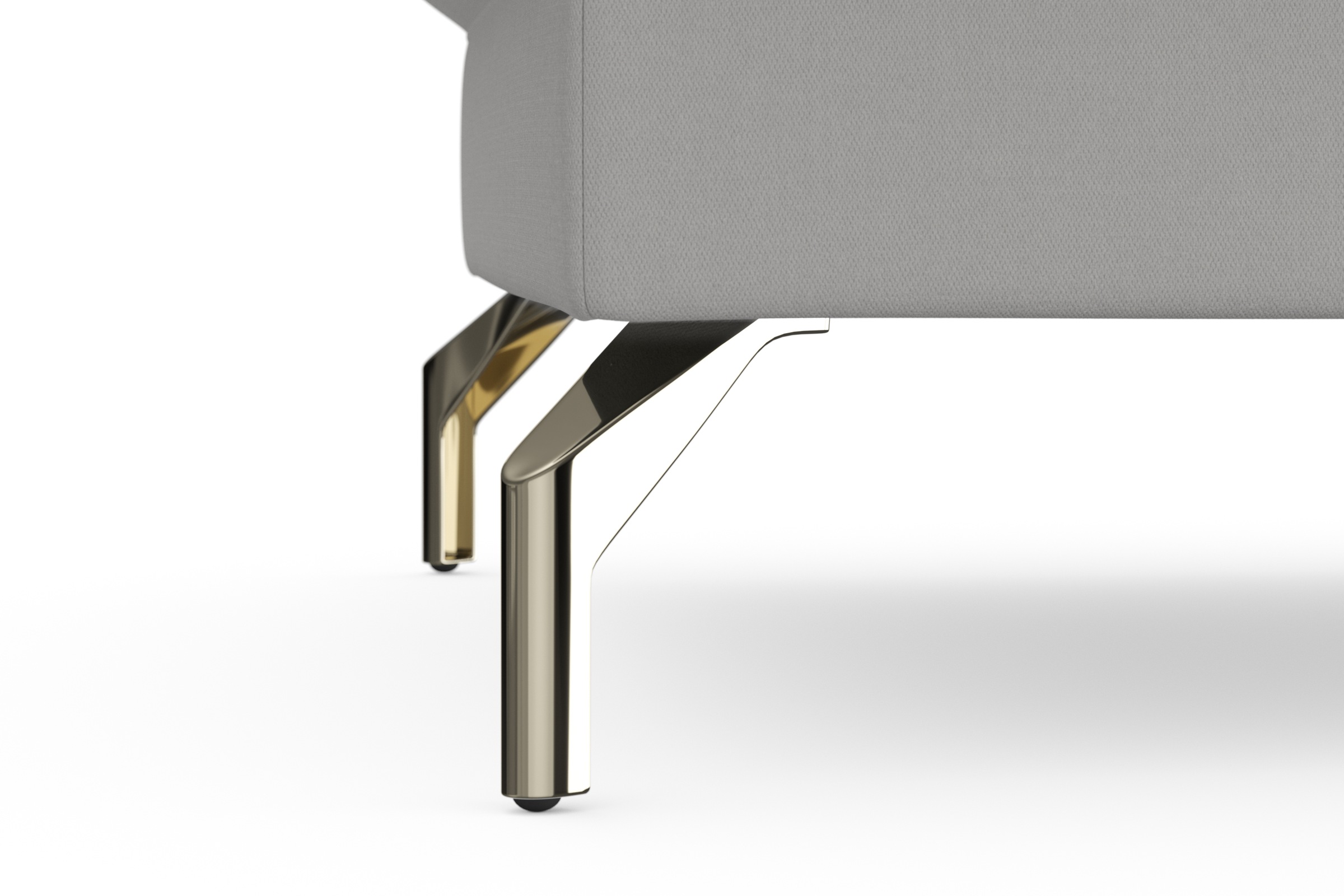 sit&more Hocker »Fashion«, inklusive Federkern, mit satinierten Nickelfüßen