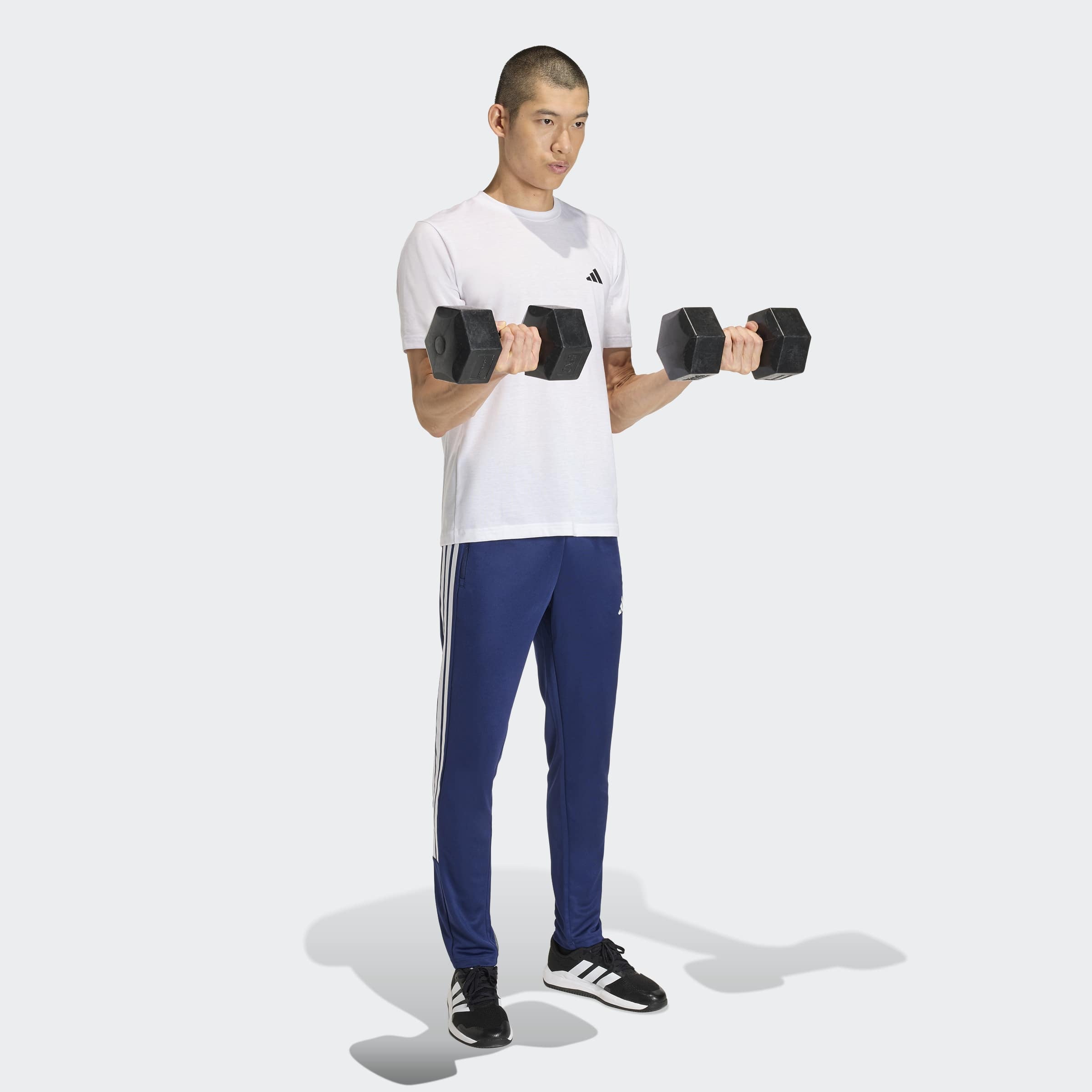 adidas Performance Sporthose »WORKOUT ESSENTIALS ALL-SET 3-STREIFEN AUS GEWIRKTEM MATERIAL«  Trainingshose, Climacool, reguläre Passform