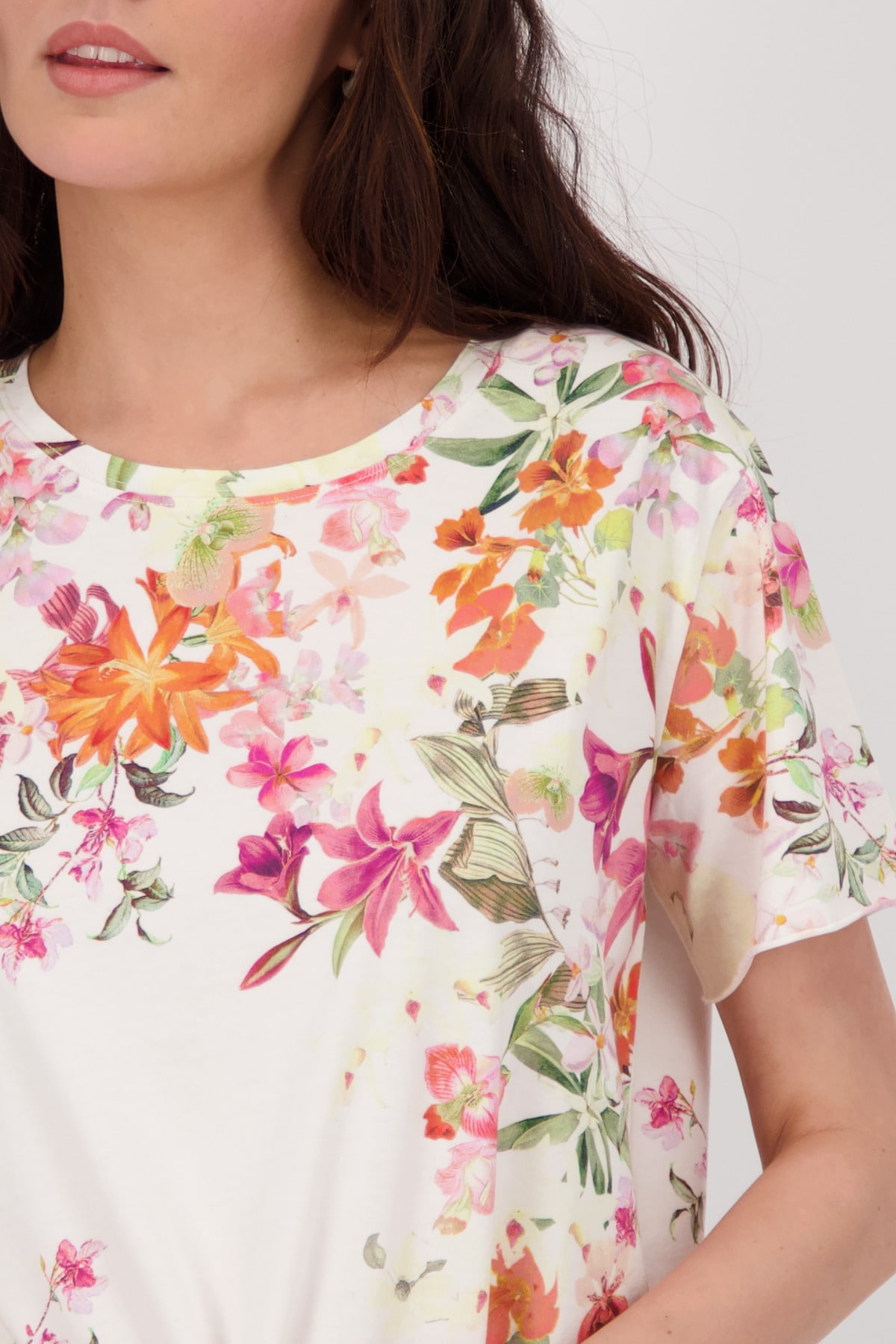 Monari T-Shirt »Shirt Blumenverlauf allov.«, Mit Rundhalsausschnitt
