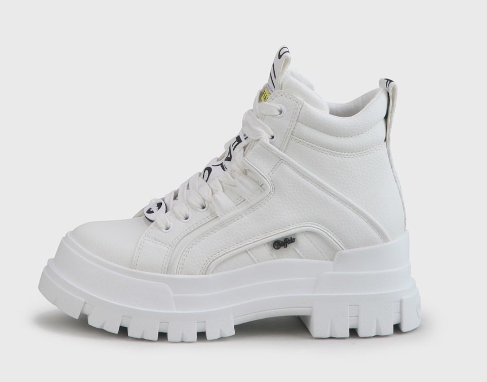 Buffalo Schnürboots »ASPHA NC MID«  Plateauboots, Schnürstiefelette, High Top Sneaker in monochromer Optik