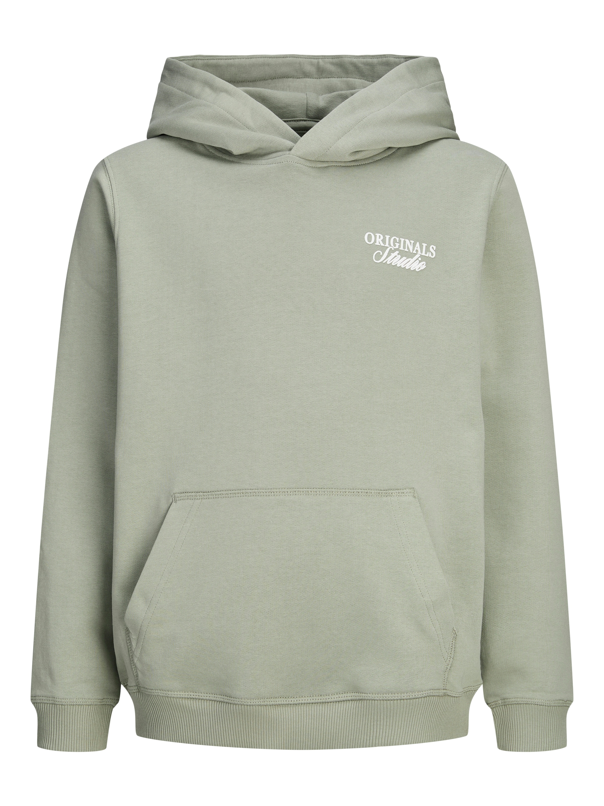 Jack & Jones Junior Kapuzensweatshirt »JORNORREBRO TYPO BACK SWEAT HOOD SN JNR«, Baumwollmischung, relaxed fit, Langarm
