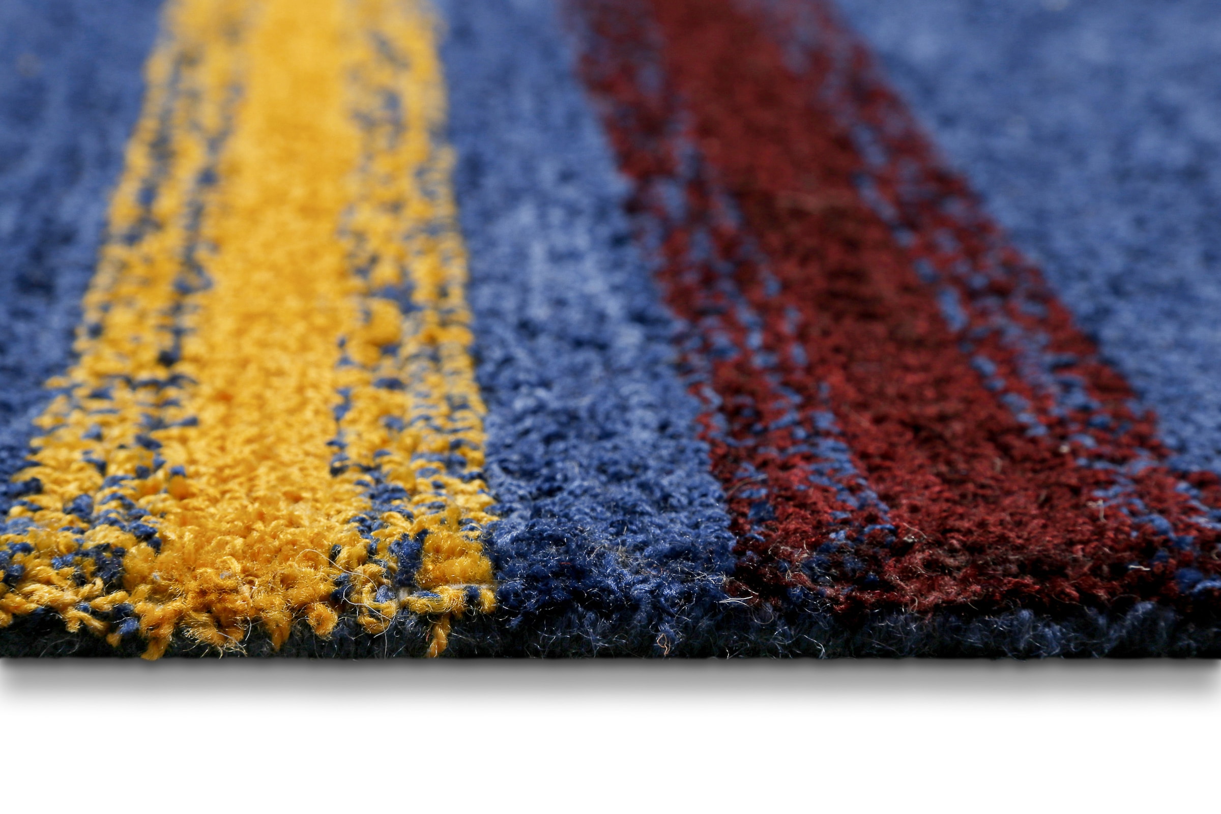 Wecon home Teppich »Petrol« rechteckig 7 mm Höhe handgefertigt, pflegeleicht, gestreift, Wohnzimmer, Schlafzimmer