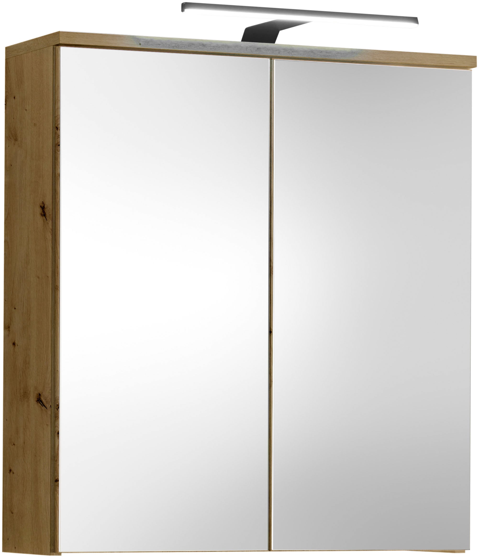 BASIC by Balculina Spiegelschrank »Spice, Badezimmerschrank BxTxH 60x67x20 cm«, (1 St.), Breite 60 cm, LED-Beleuchtung