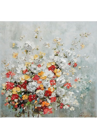 Home affaire Ölbild »Florella«, Gemälde, handbemaltes Bild auf Leinwand, Motiv Blumen,... kaufen