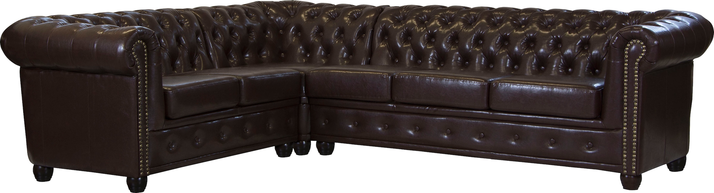 Home affaire Chesterfield-Sofa »Rysum L-Form«, Chesterfield-Optik, langer Schenkel links oder rechts