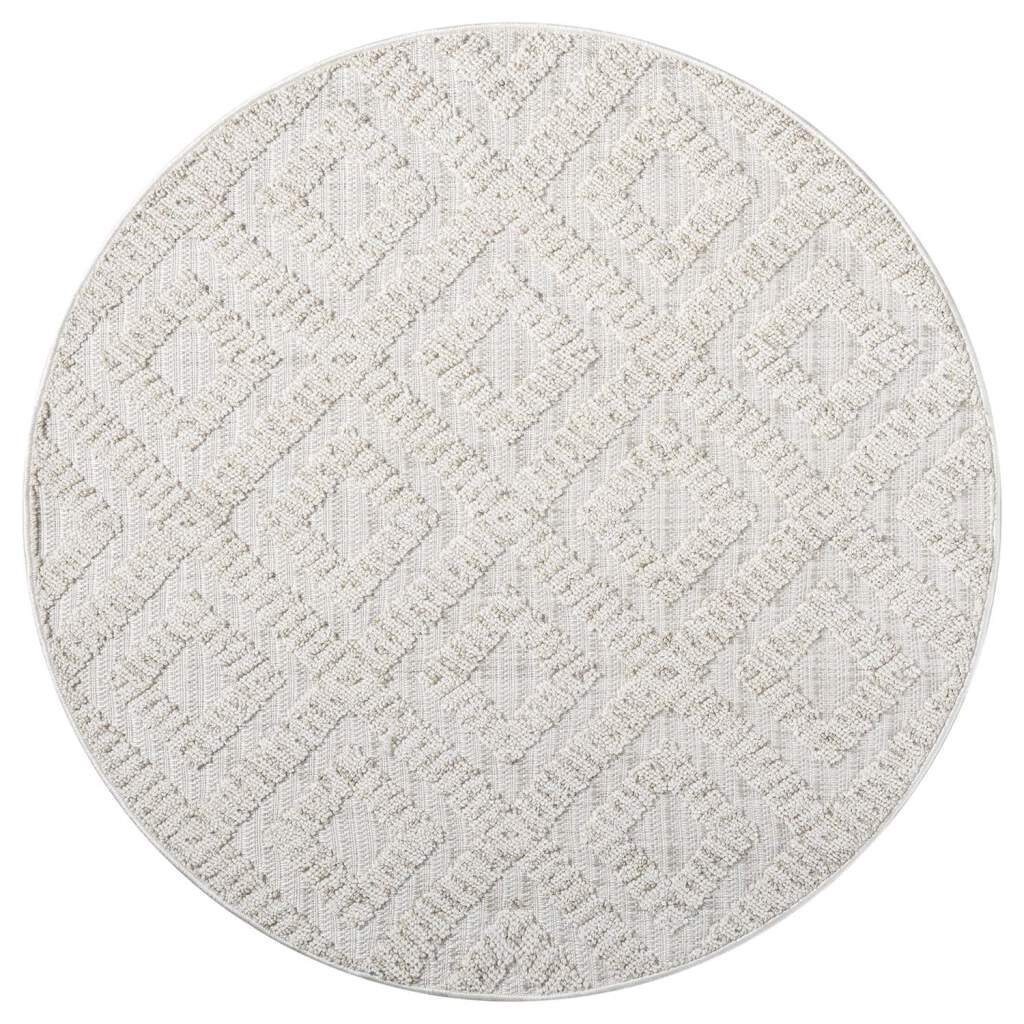 Carpet City Teppich »CLASICO 8927«, rund, 11 mm Höhe, Kurzflor, Hochtief-Muster, Boho, Wohnzimmer
