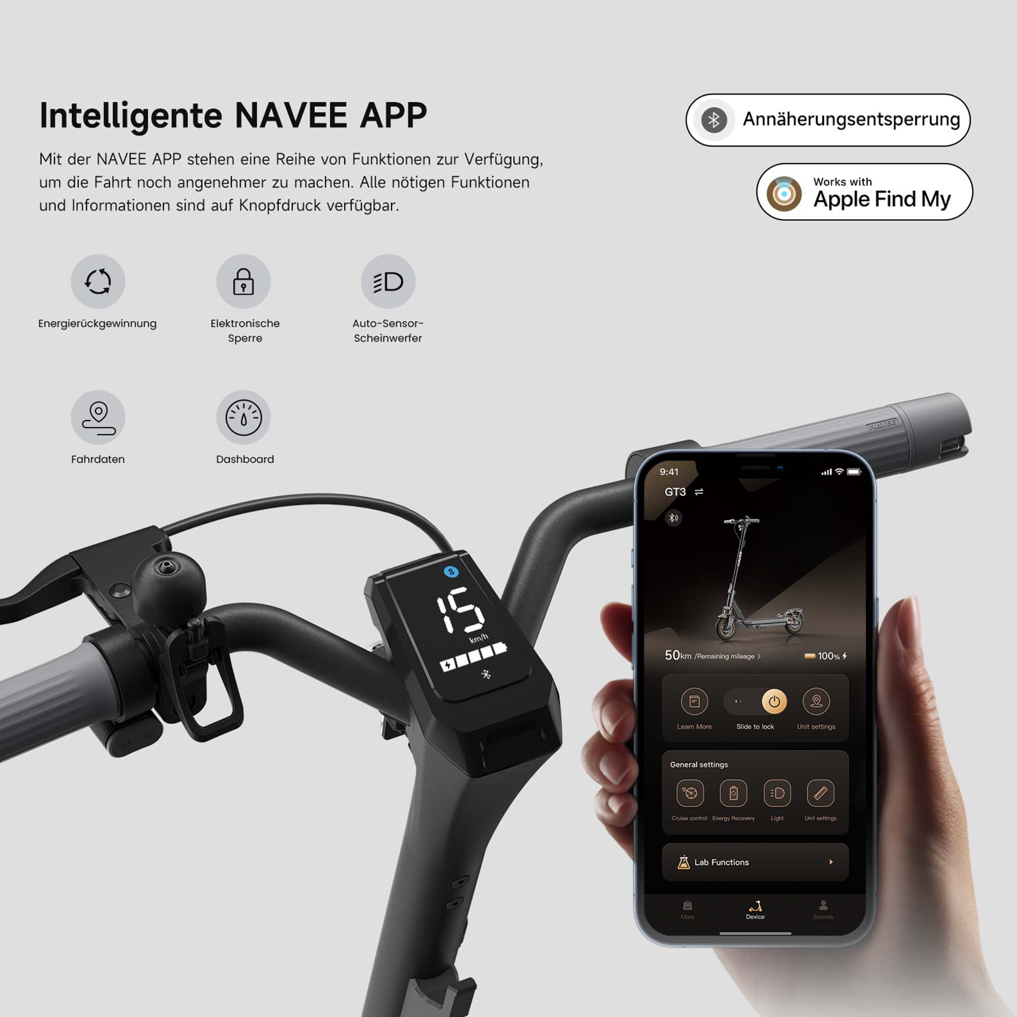 NAVEE E-Scooter »GT3 Electric Scooter (DE Version)«