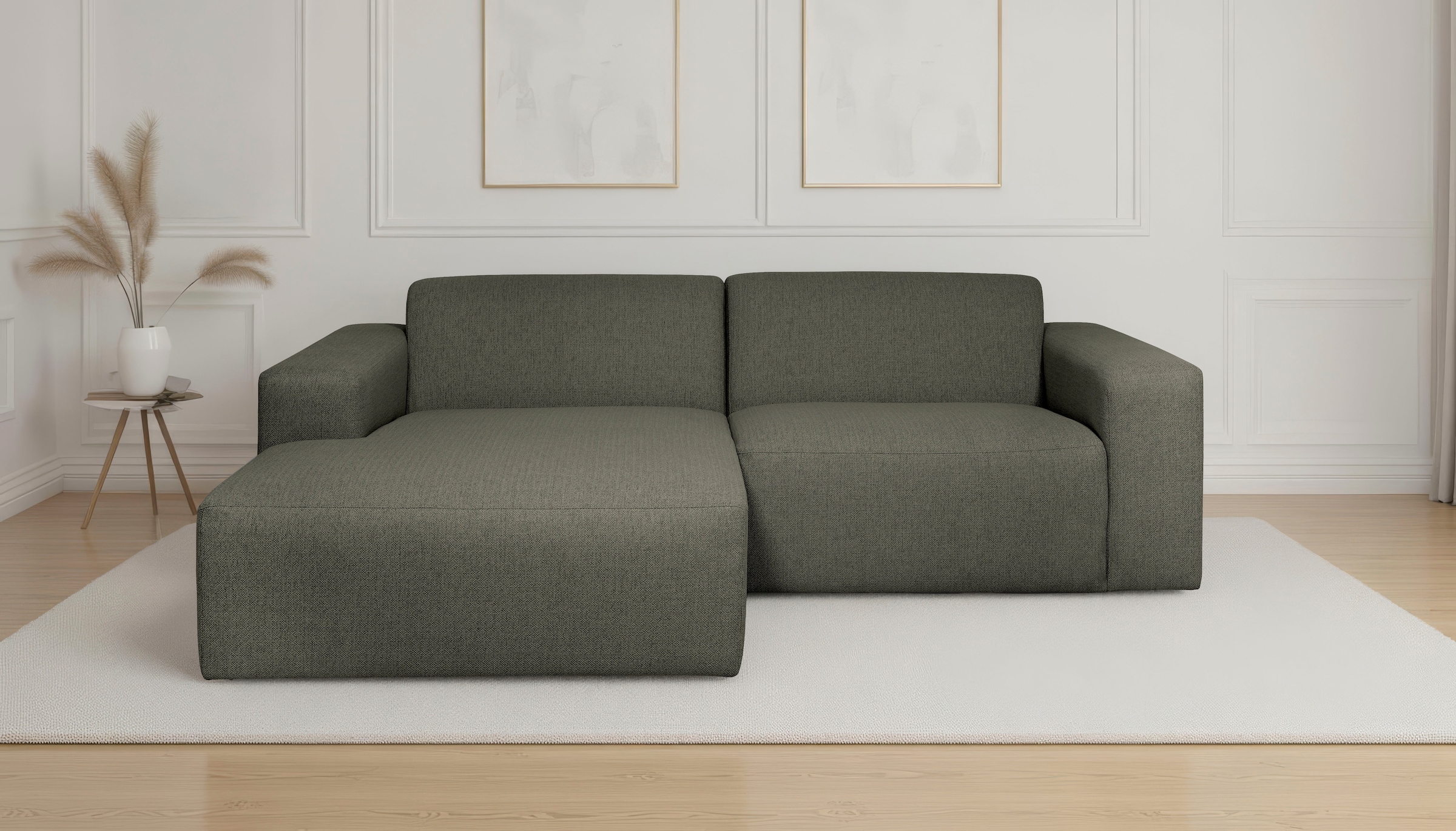 OTTO home Ecksofa »Koa, 228 cm, L-Form, Modulsofa in Cord, Chenille, Struktur, Webstoff« Designsofa, weicher Lounge-Sitzkomfort, Welleunterfederung, bodentief