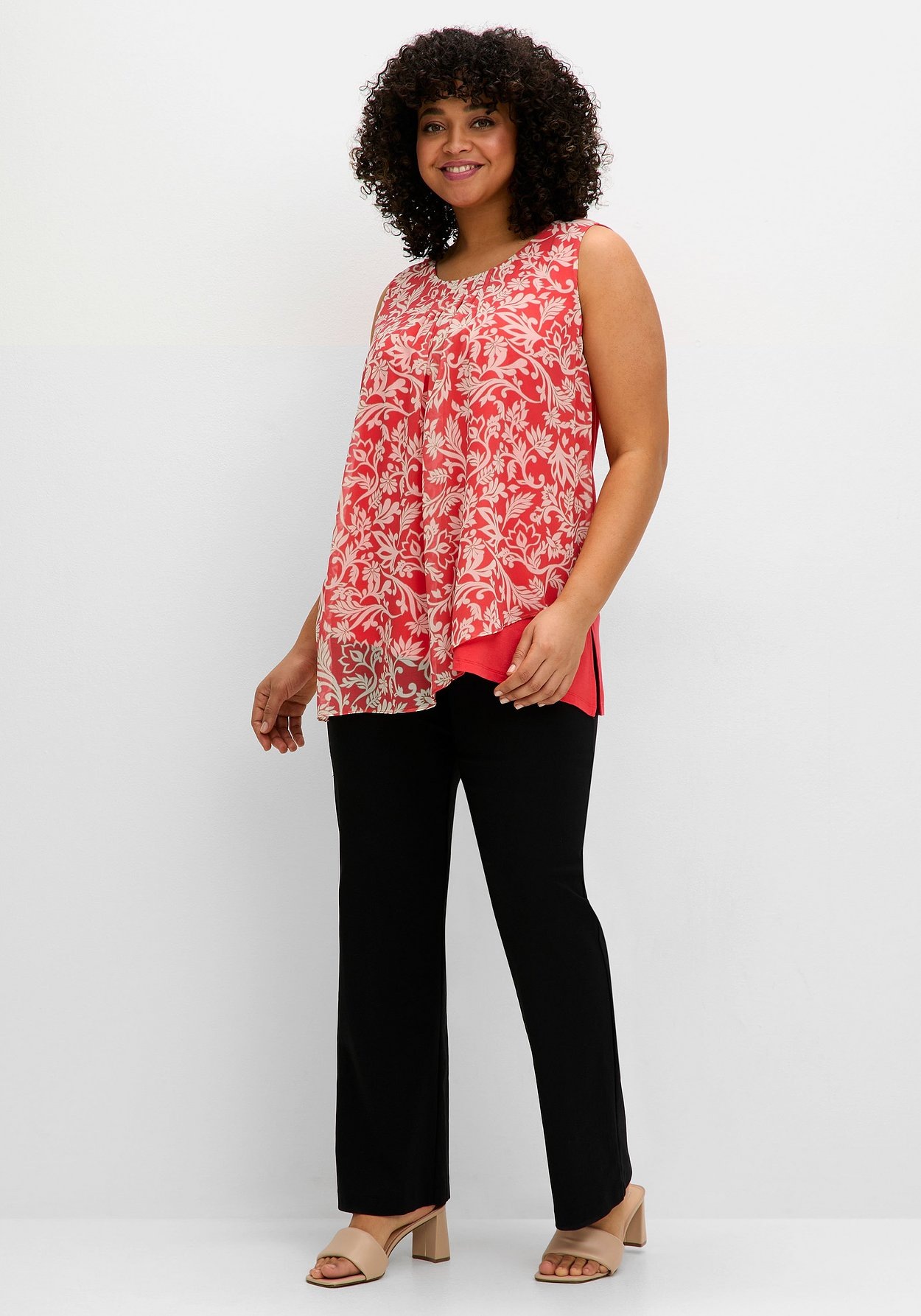Sheego Tanktop »Doppellagiges Blusentop doppellagig mit Chiffon«