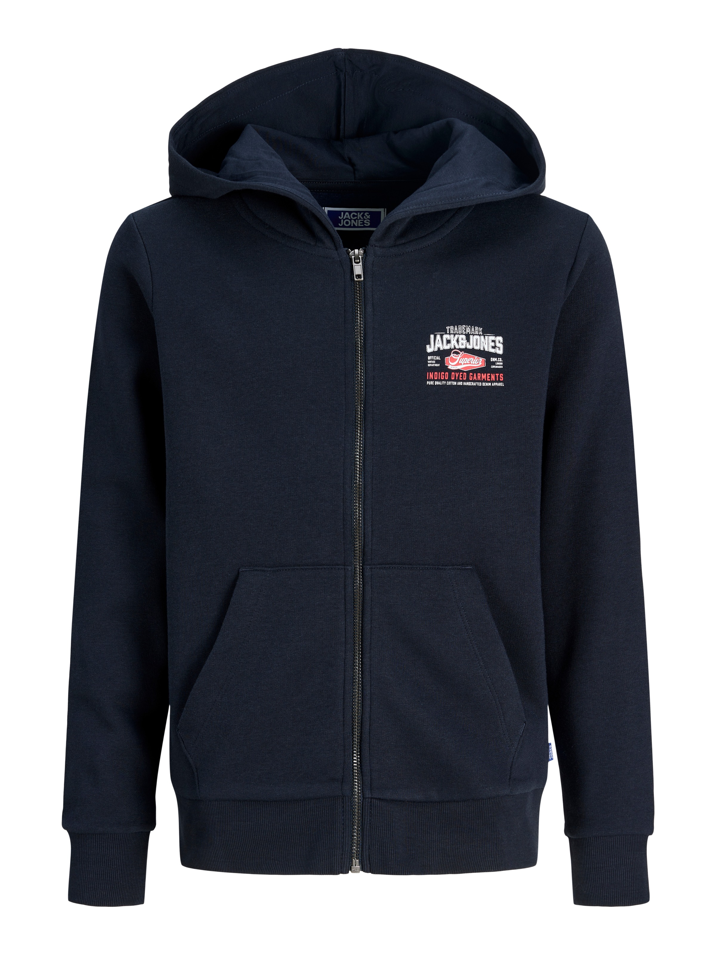 Jack & Jones Junior Kapuzensweatjacke »JJELOGO SWEAT ZIP HOOD 2 COL AW26 SN JNR« Baumwolle, regular fit