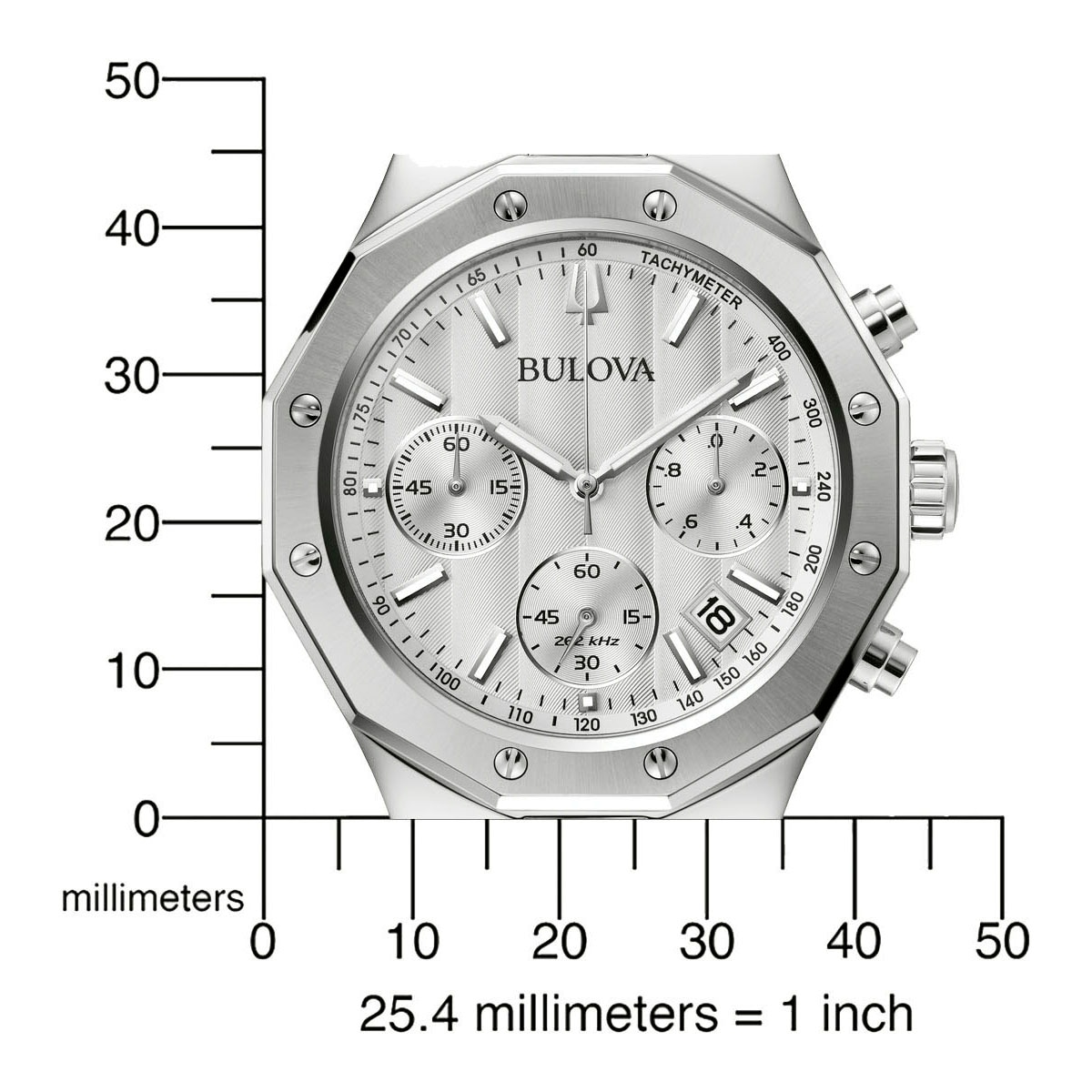 Bulova Chronograph Armbanduhr, Quarzuhr, Herrenuhr, Edelstahlarmband, Saphirglas