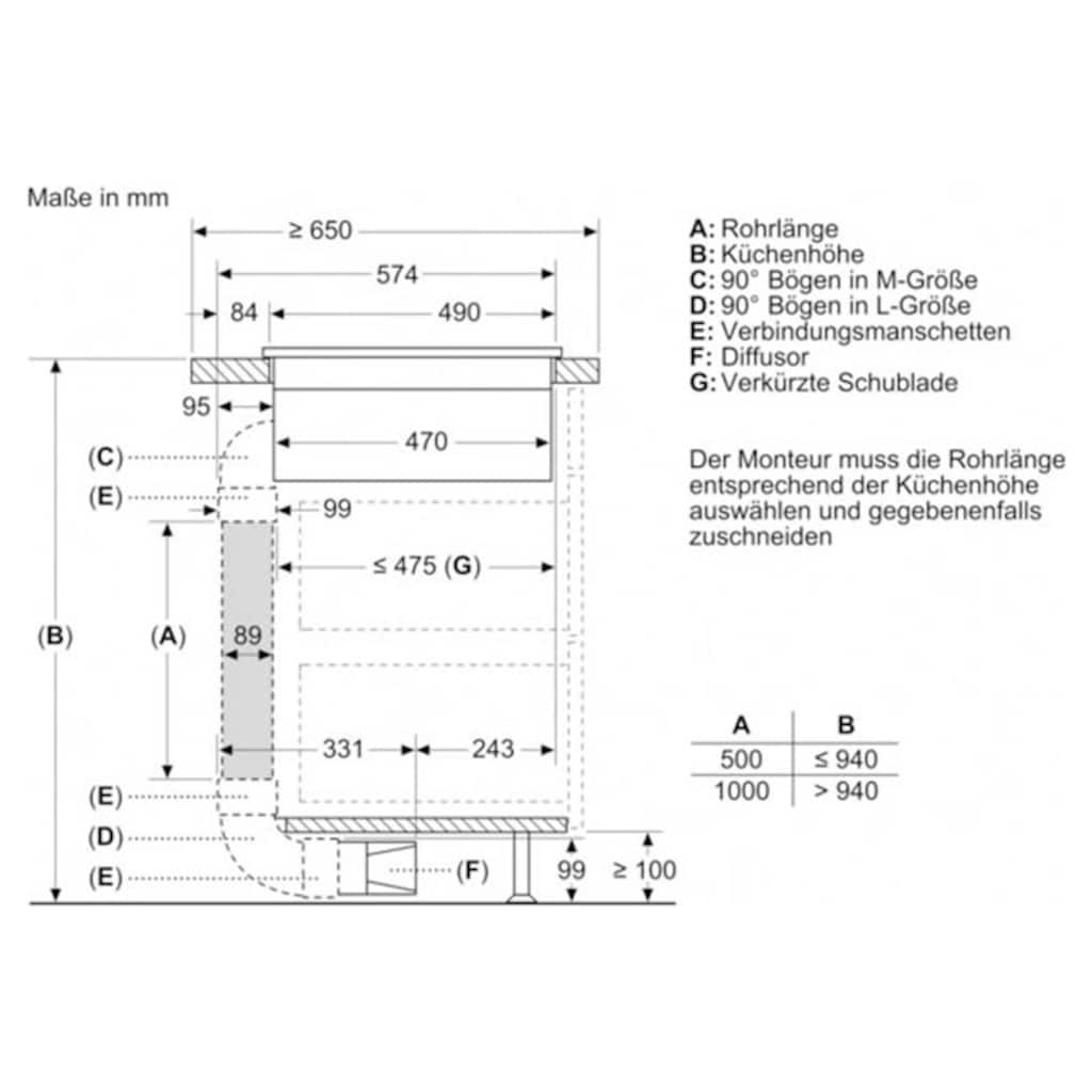 SIEMENS Kochfeld mit Dunstabzug »ED811FQ15E«, ED811FQ15E