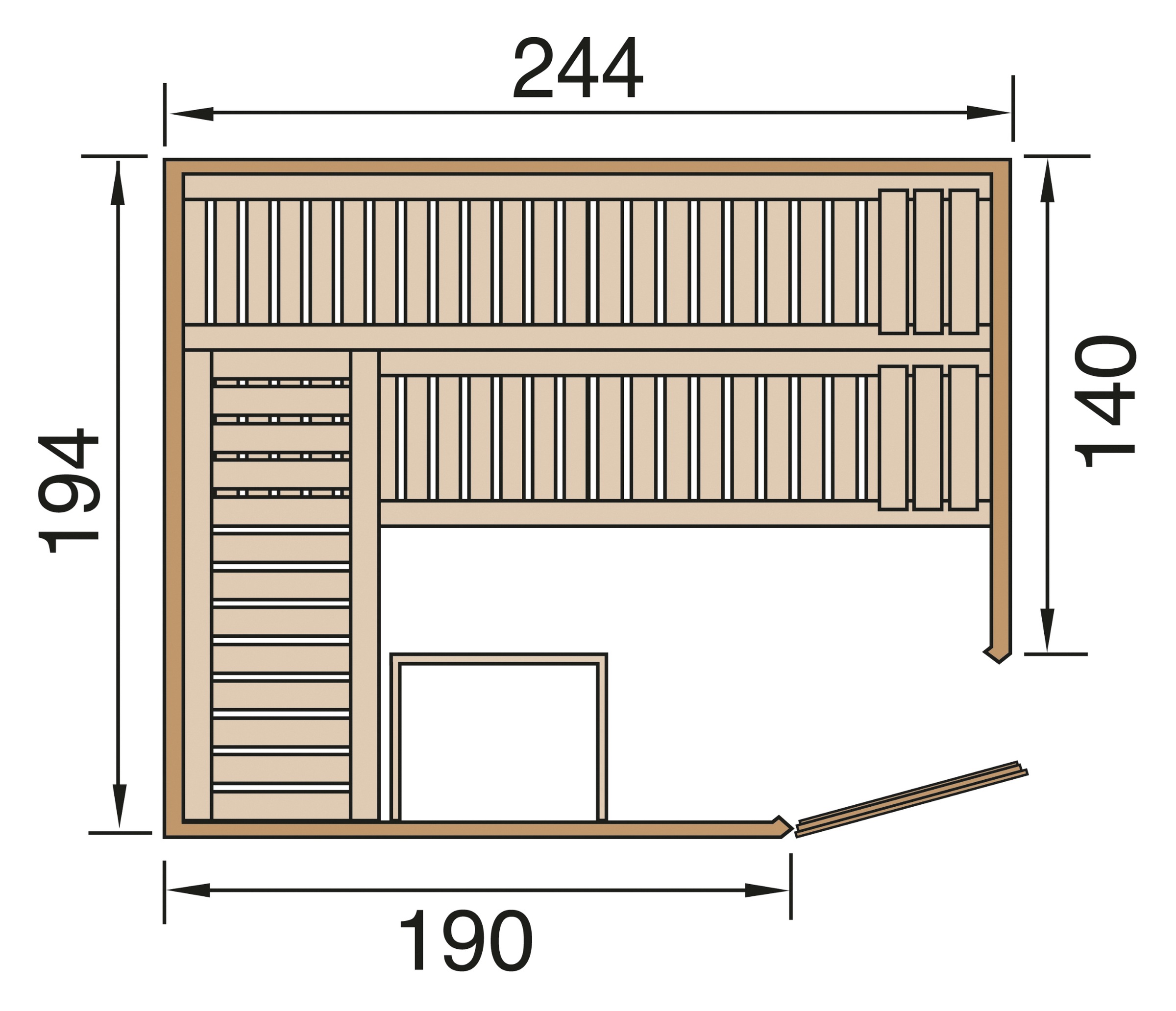 weka Sauna »Varberg 4« ohne Ofen