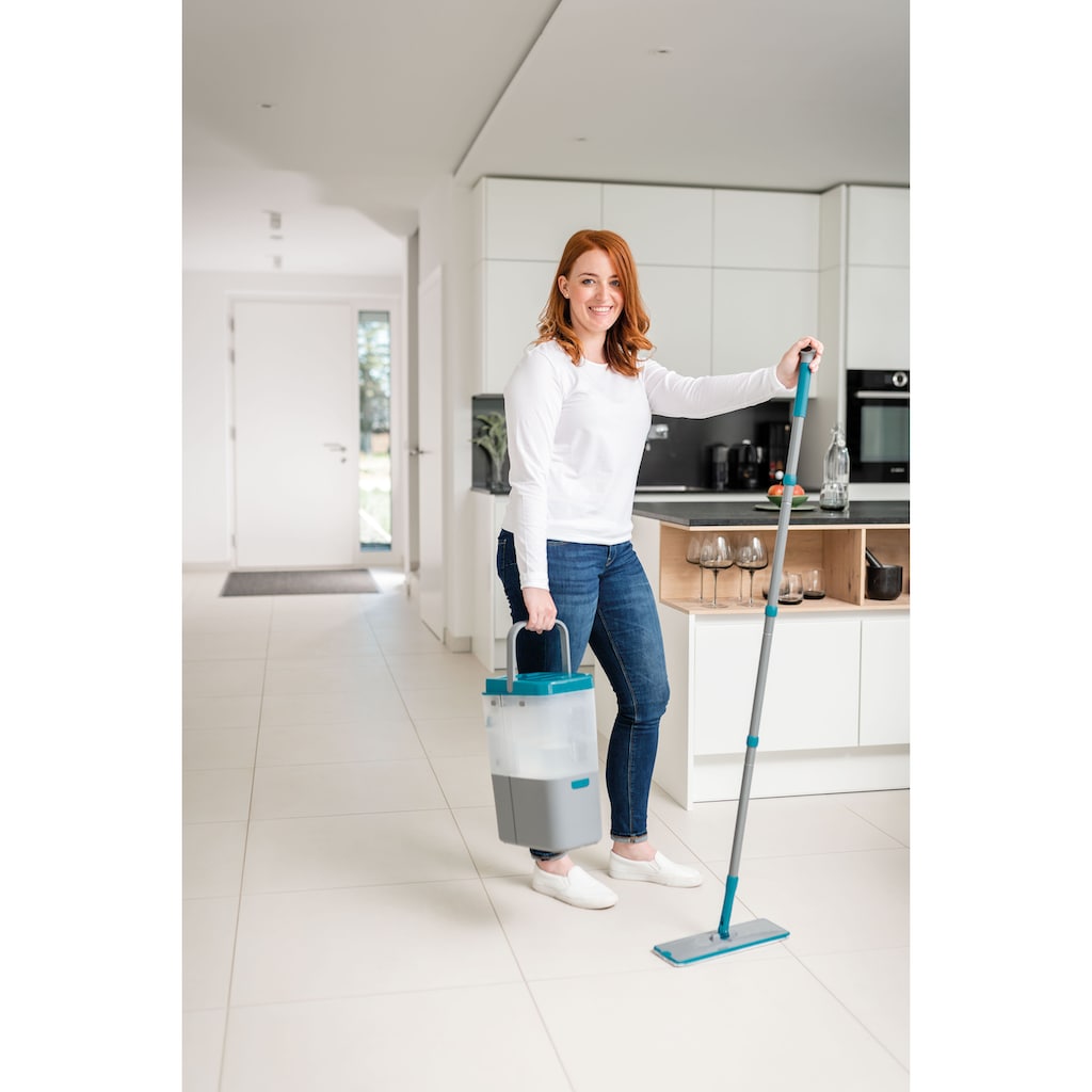 MediaShop Bodenwischer-Set »Livington Everclean Mop«, (Set, 1x Mop, 2x waschbare Mikrofaserpads)