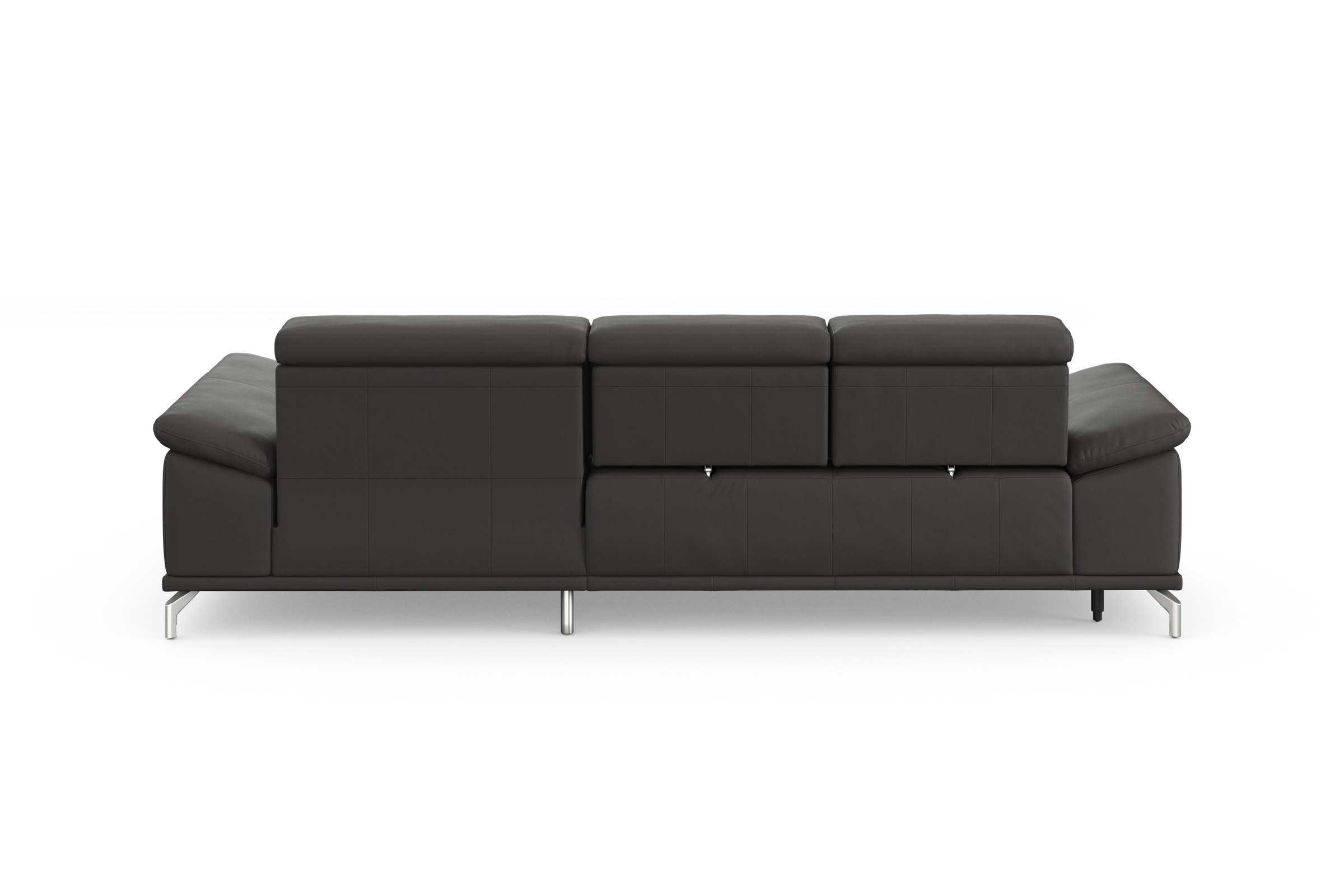 sit&more Ecksofa »Cabrio L-Form, B: 295 cm, mit Sitztiefen-, Arm- & Kopfteilverstellung«, 2 Nierenkissen, Federkern, optional Bettfunktion und Stauraum