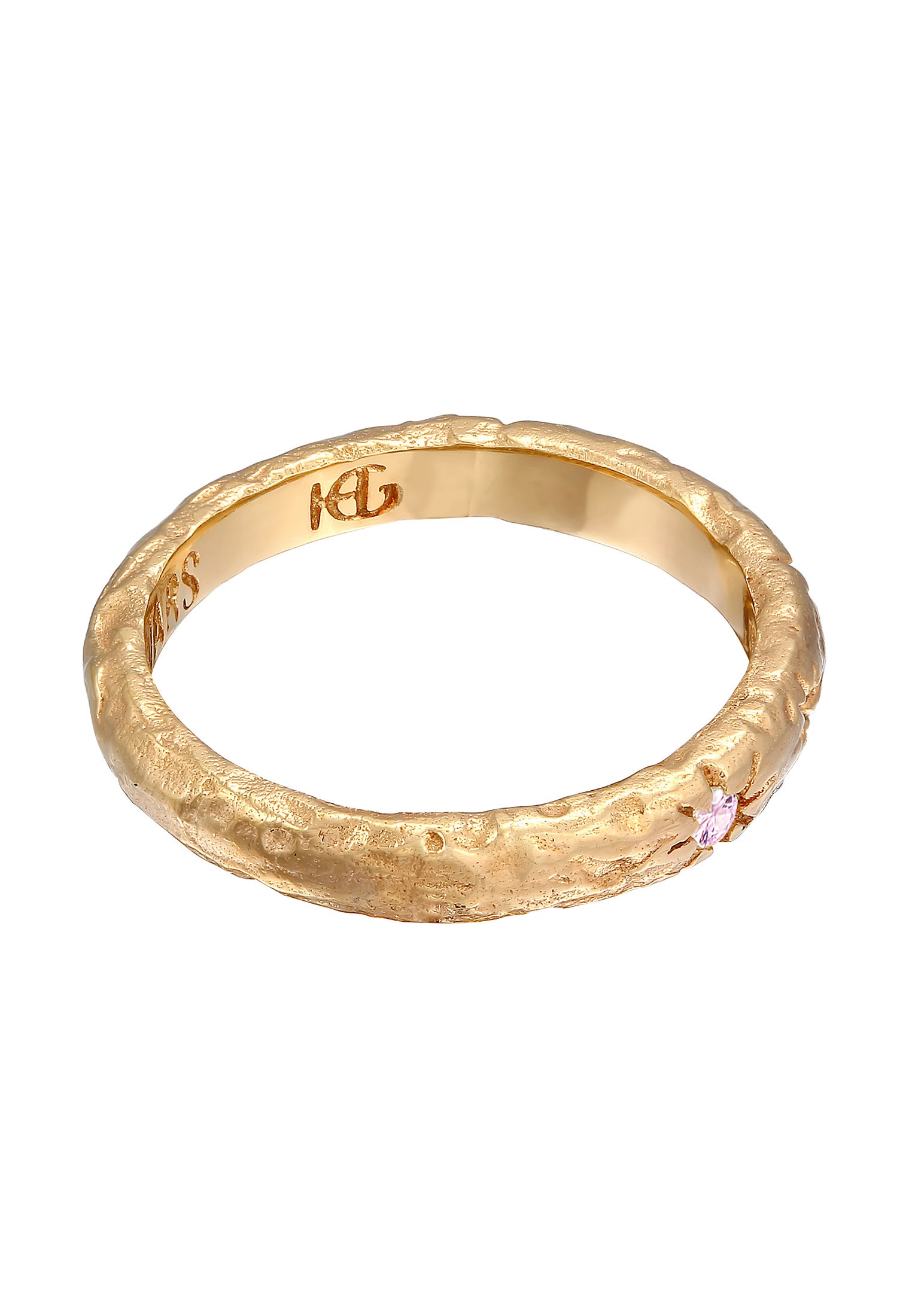 HAZE & GLORY Silberring »Ring Smaragd - Reach for the Stars 375 Gelbgold«