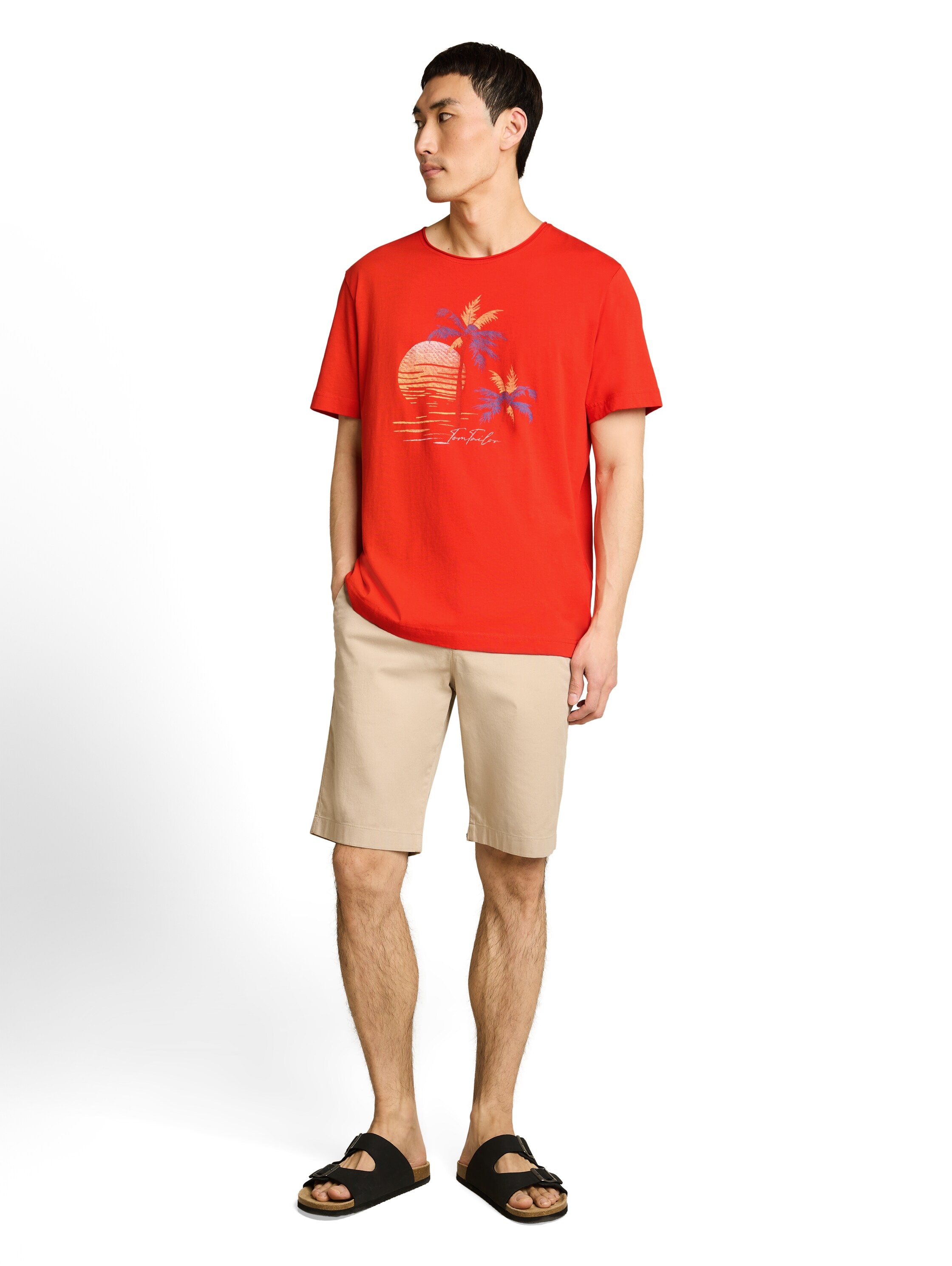 TOM TAILOR Rundhalsshirt Sommershirt mit Print